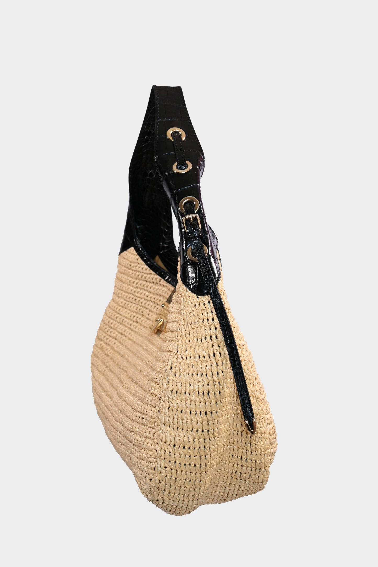 Jimmy Choo Raffia Hobo Shoulder Bag