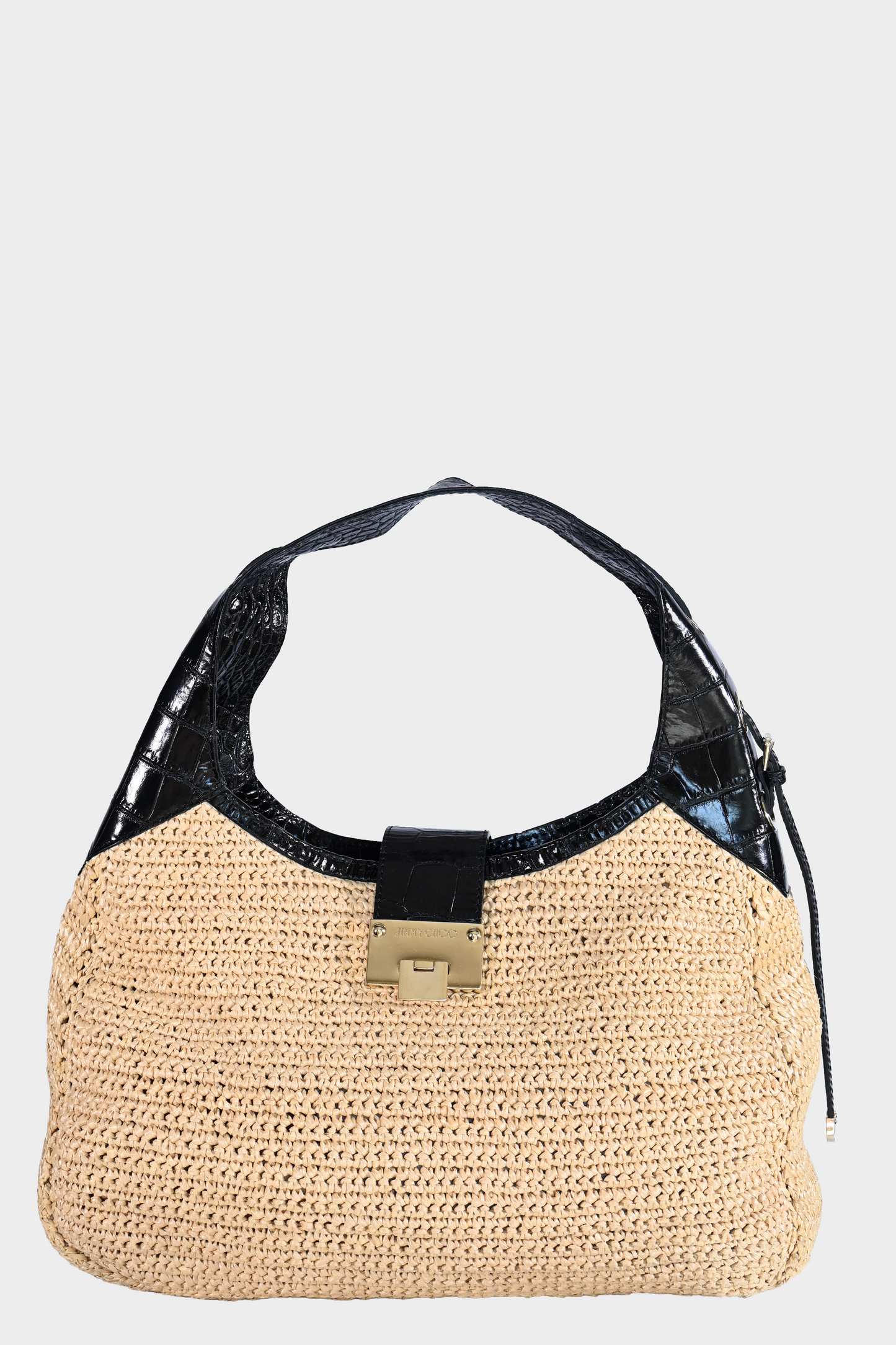 Jimmy Choo Raffia Hobo Shoulder Bag