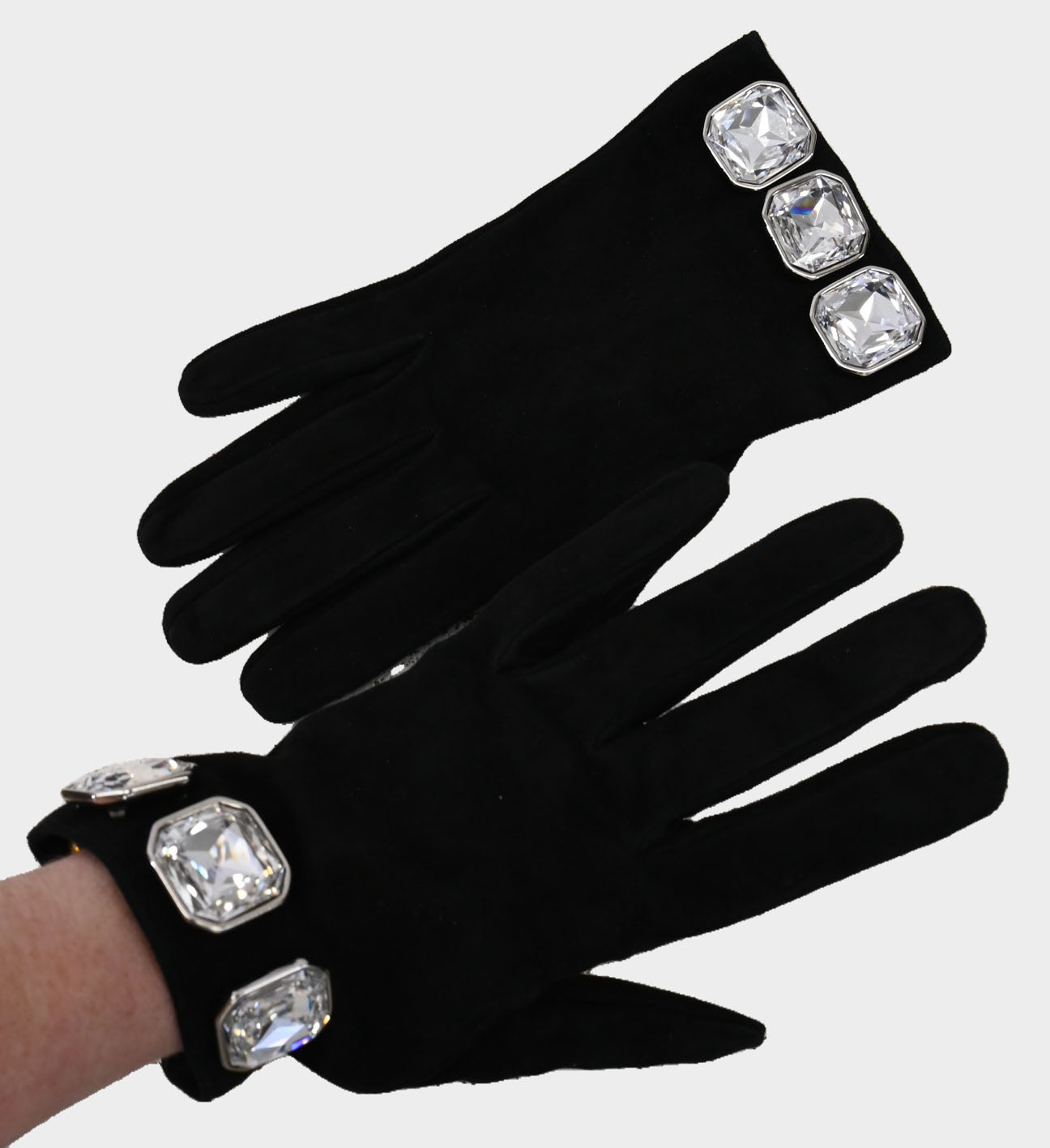 Judith Leiber Suede Gloves