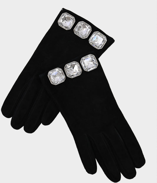 Judith Leiber Suede Gloves