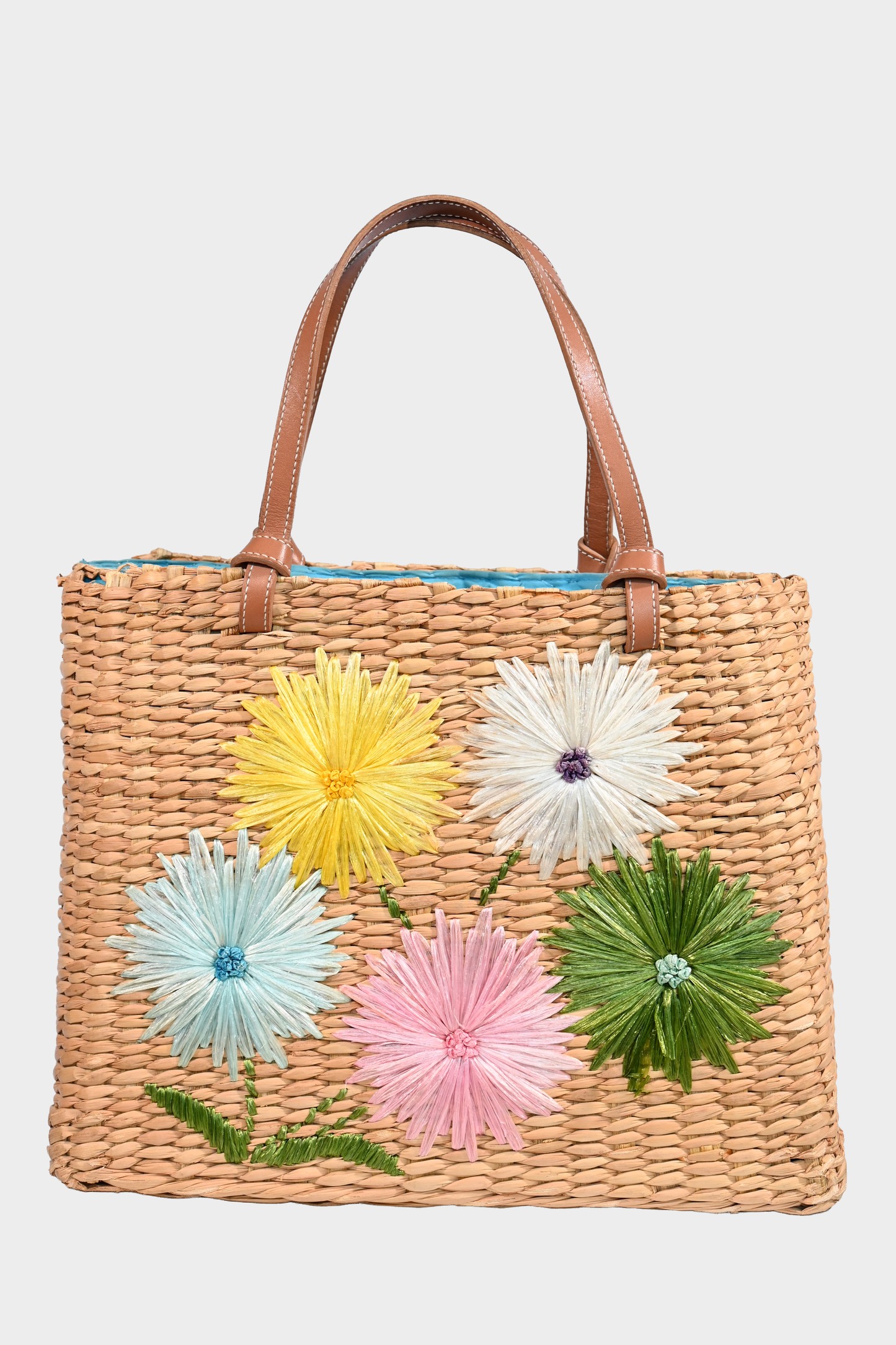 Kate Spade New York Floral Straw Tote Bag
