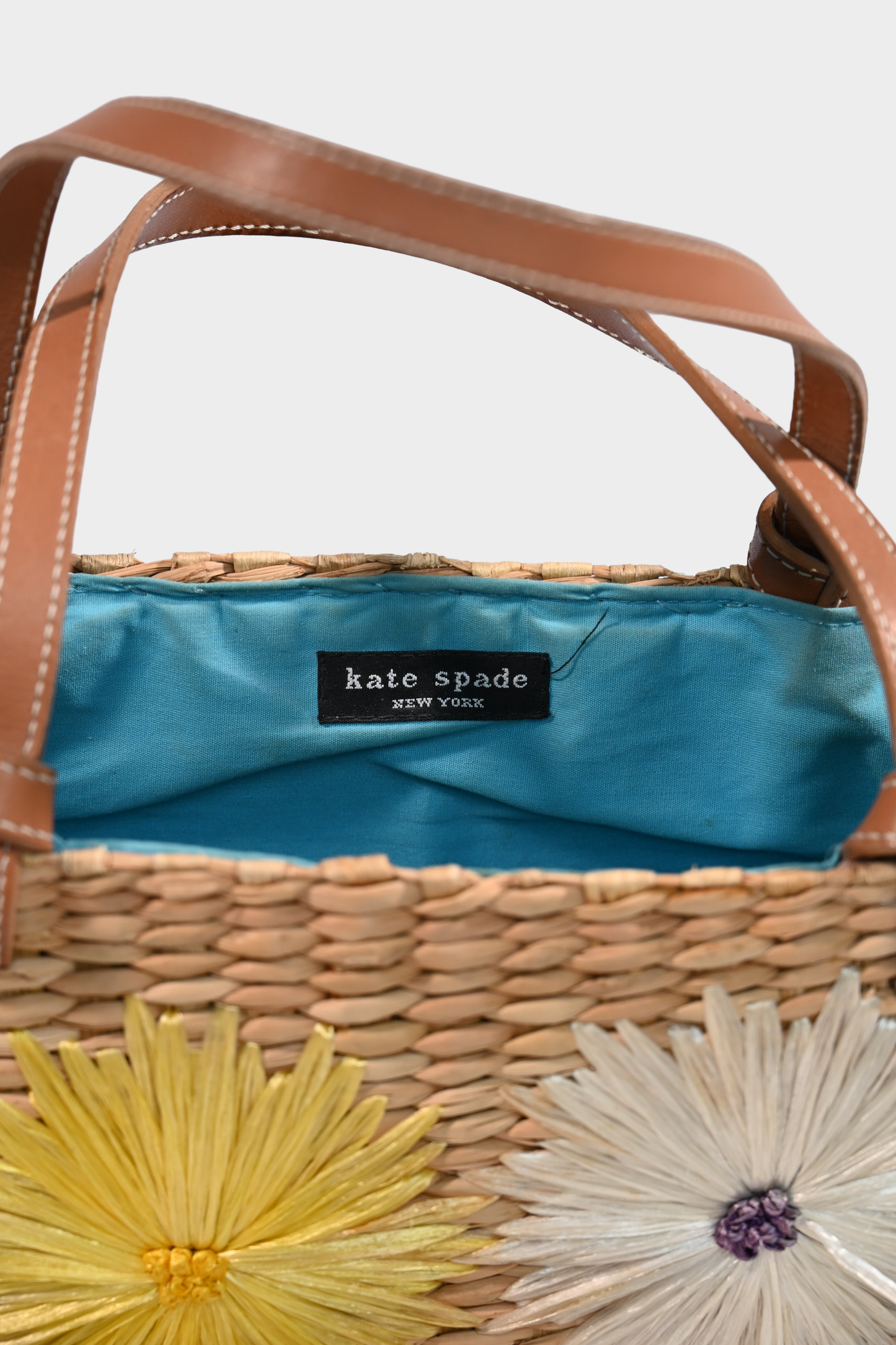 Kate Spade New York Floral Straw Tote Bag