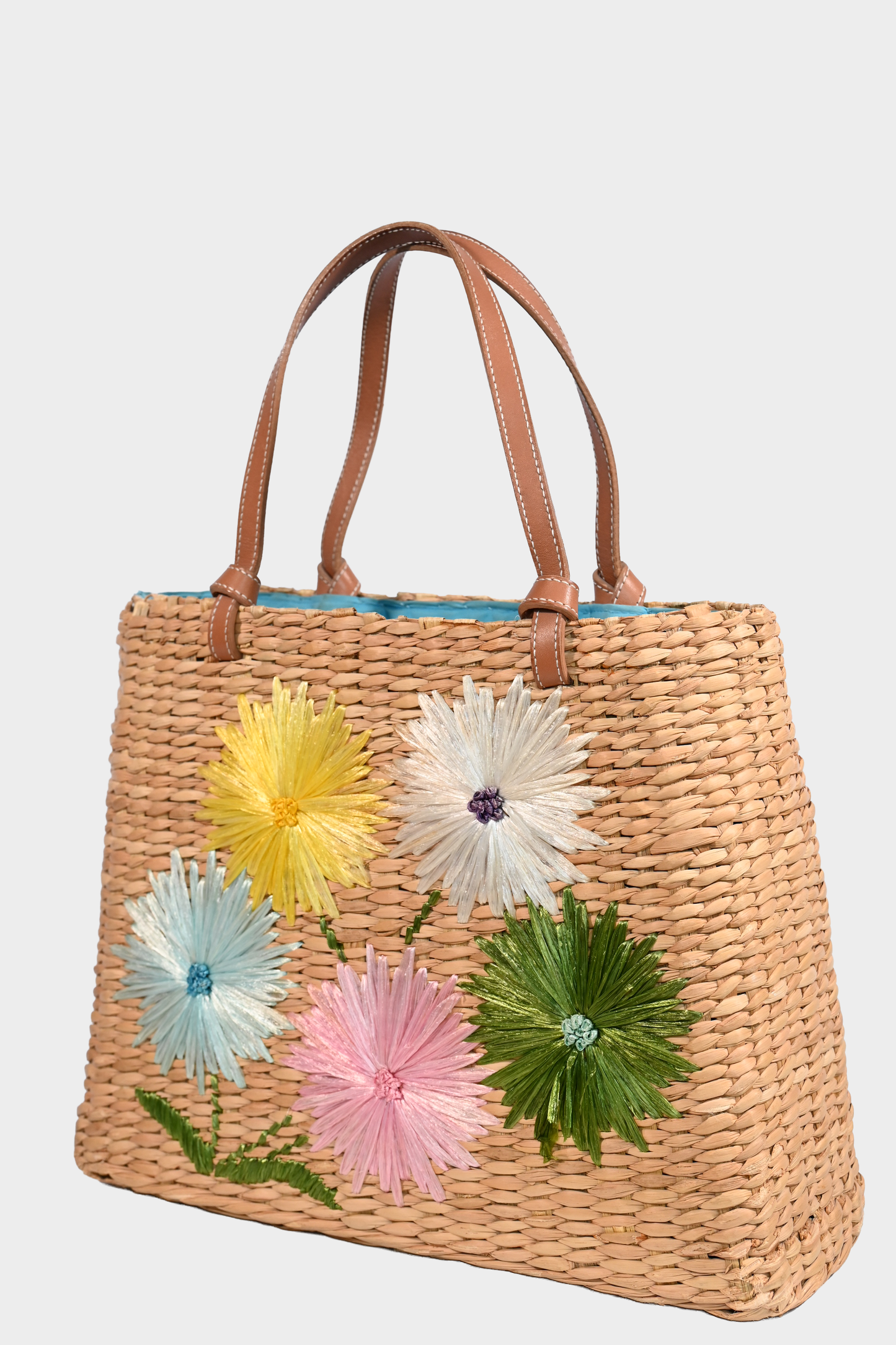 Kate Spade New York Floral Straw Tote Bag