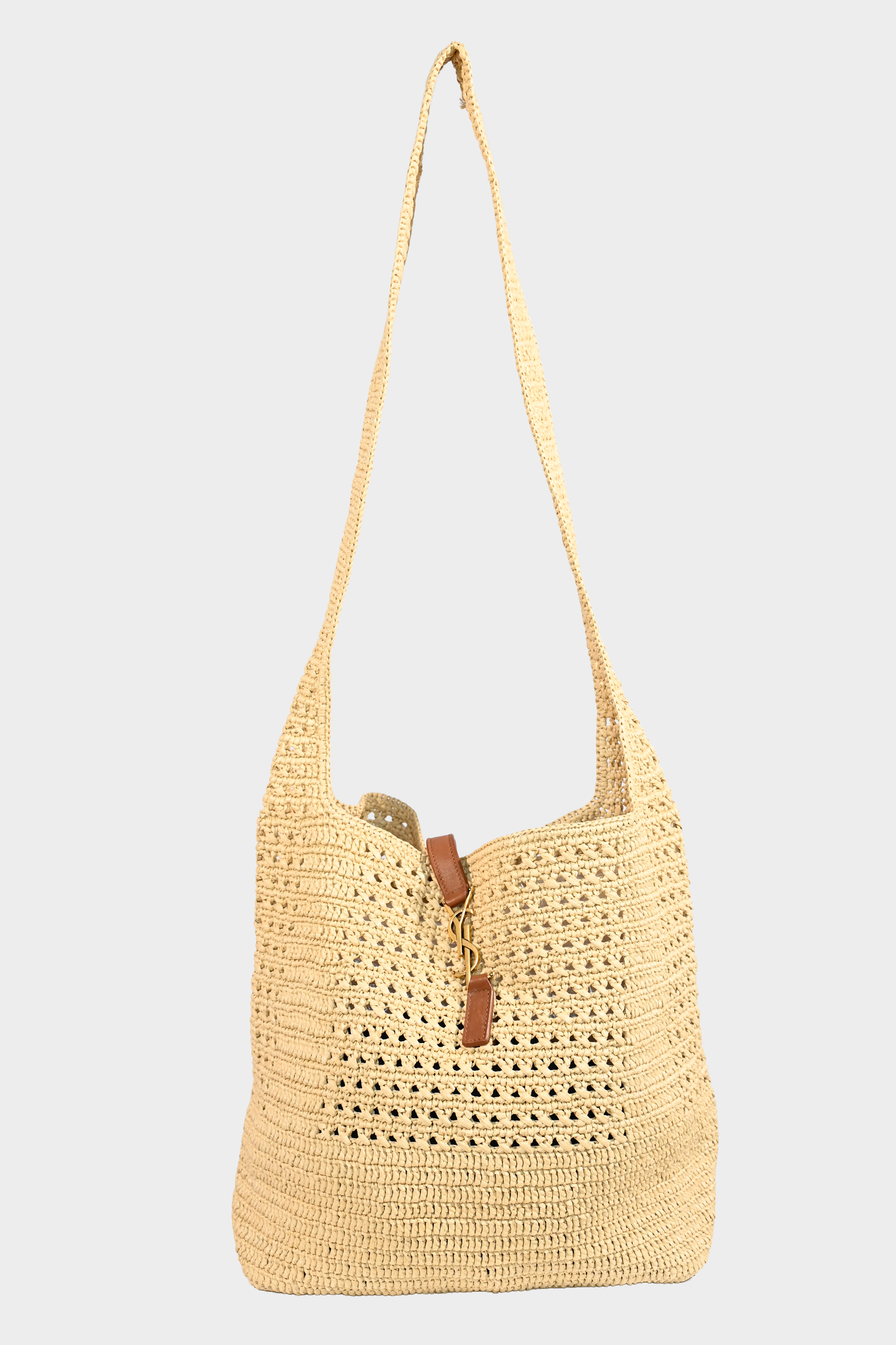 Yves Saint Laurent Le 5 à 7 Raffia Shoulder Bag