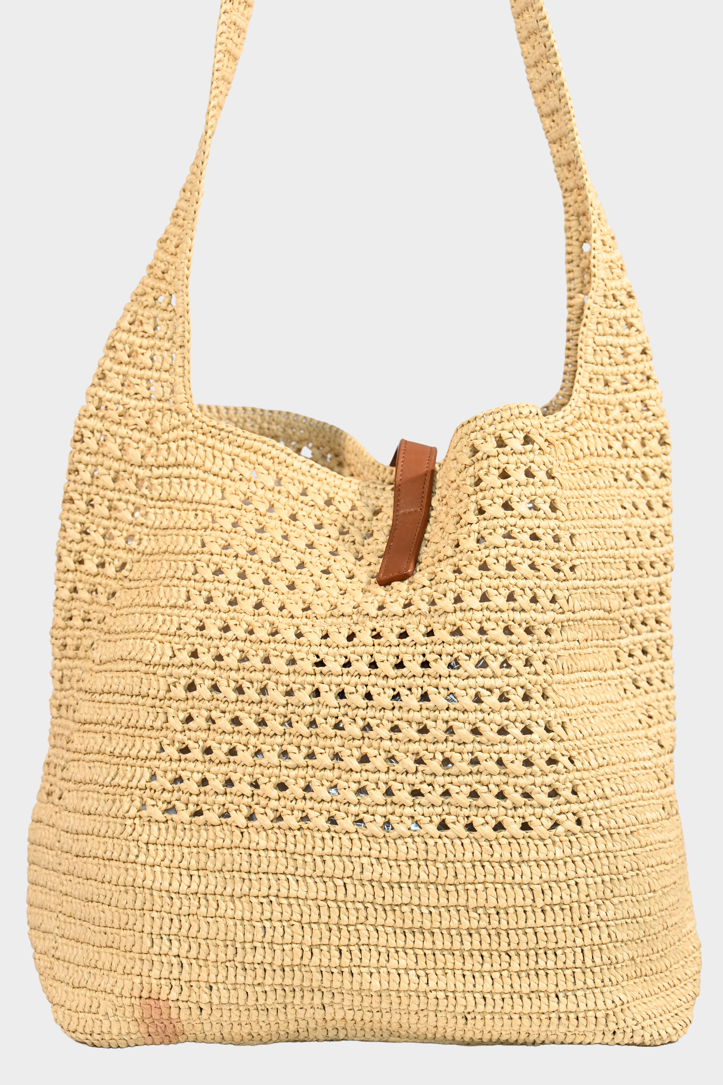 Yves Saint Laurent Le 5 à 7 Raffia Shoulder Bag