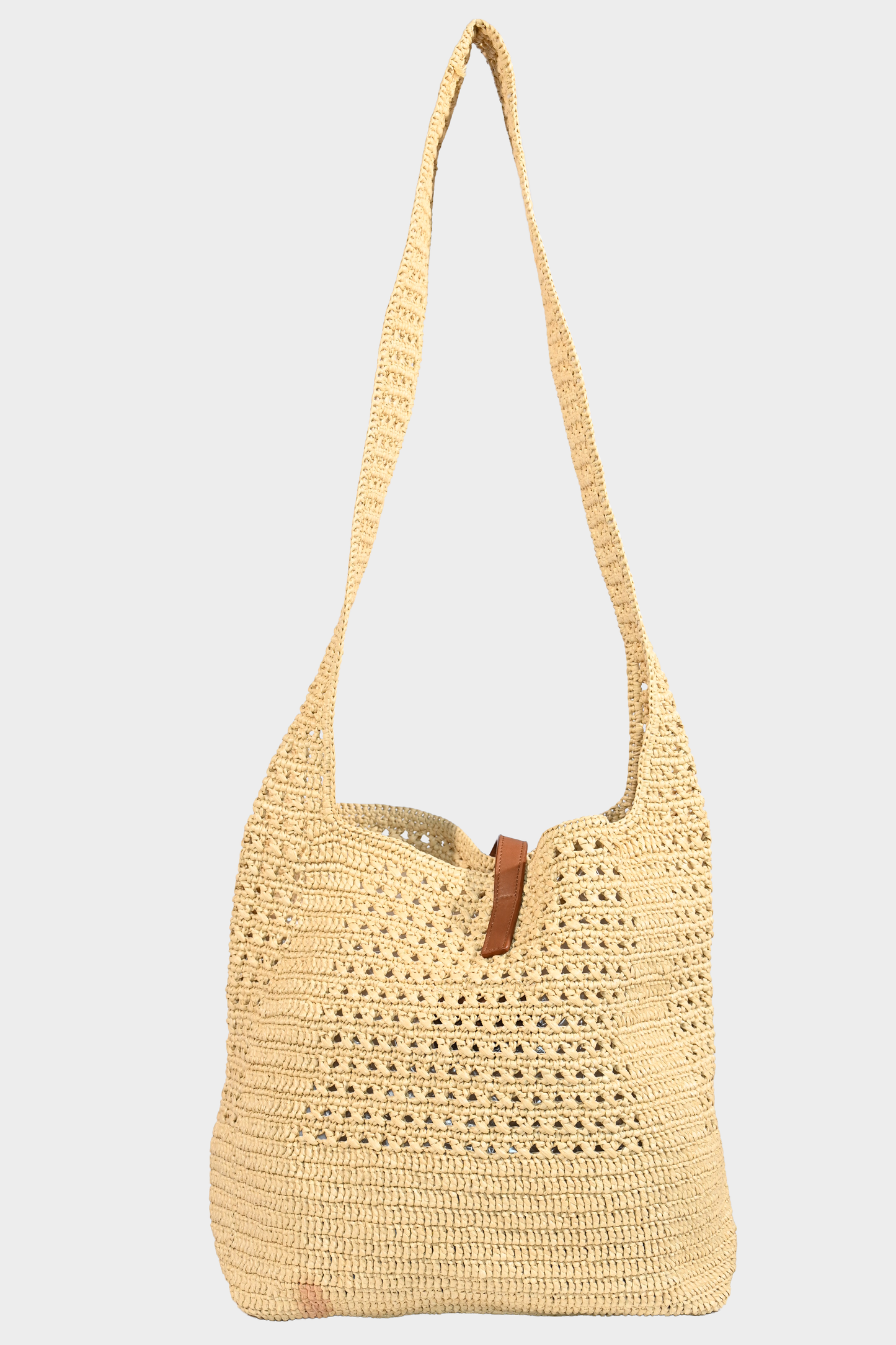 Yves Saint Laurent Le 5 à 7 Raffia Shoulder Bag