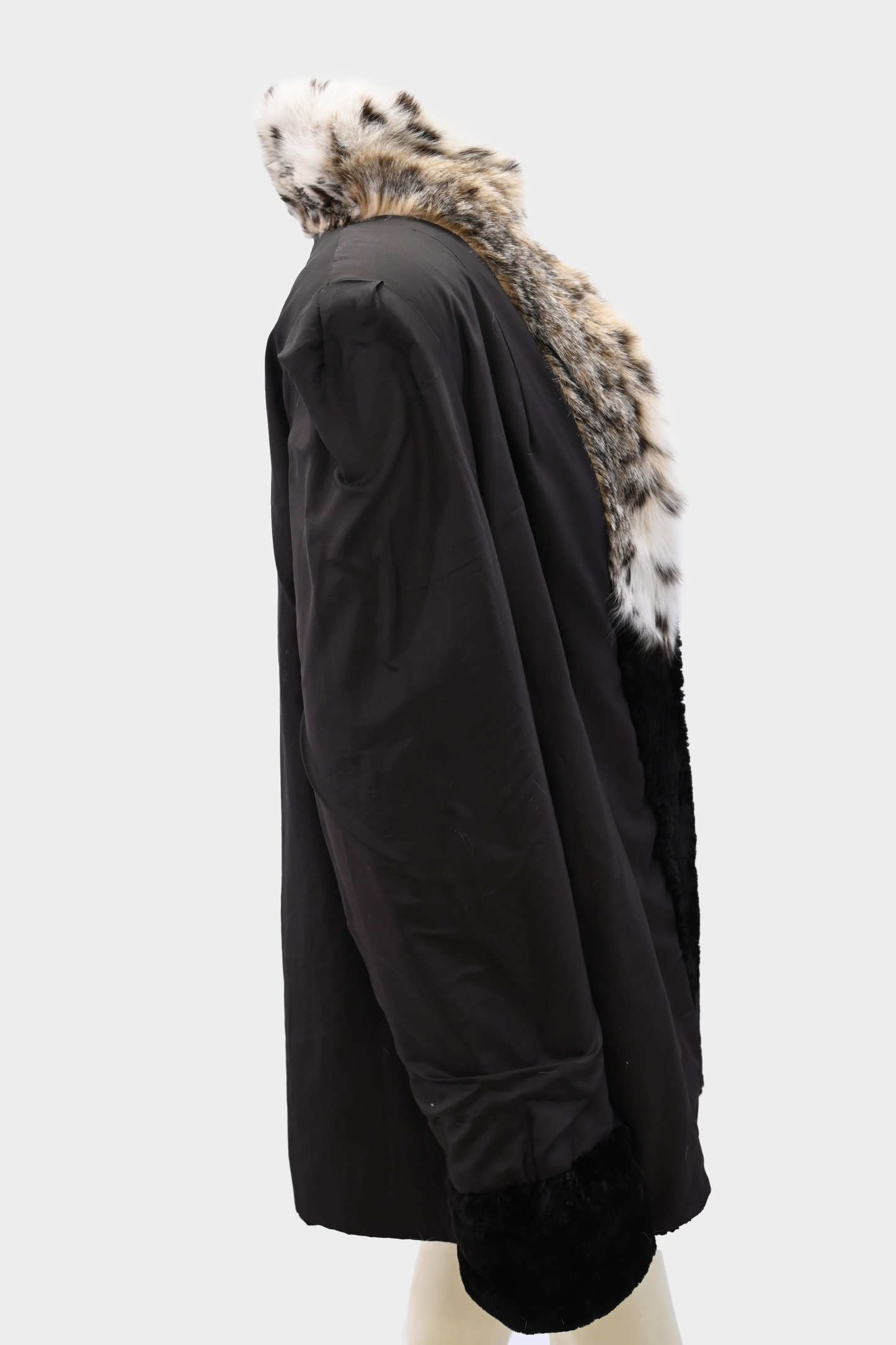 Sheared Mink Jacket with Genuine Lynx Shawl Collar