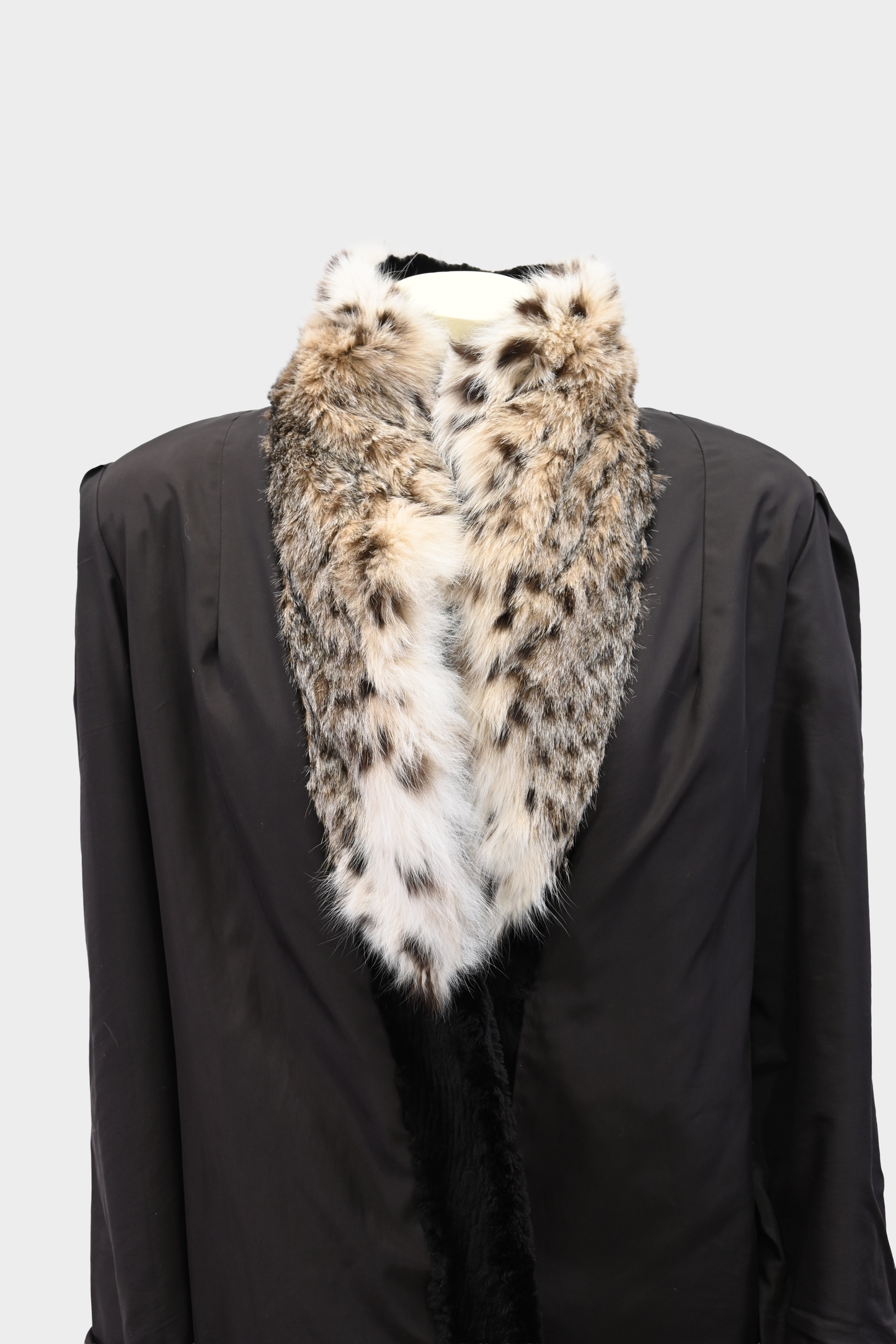 Sheared Mink Jacket with Genuine Lynx Shawl Collar