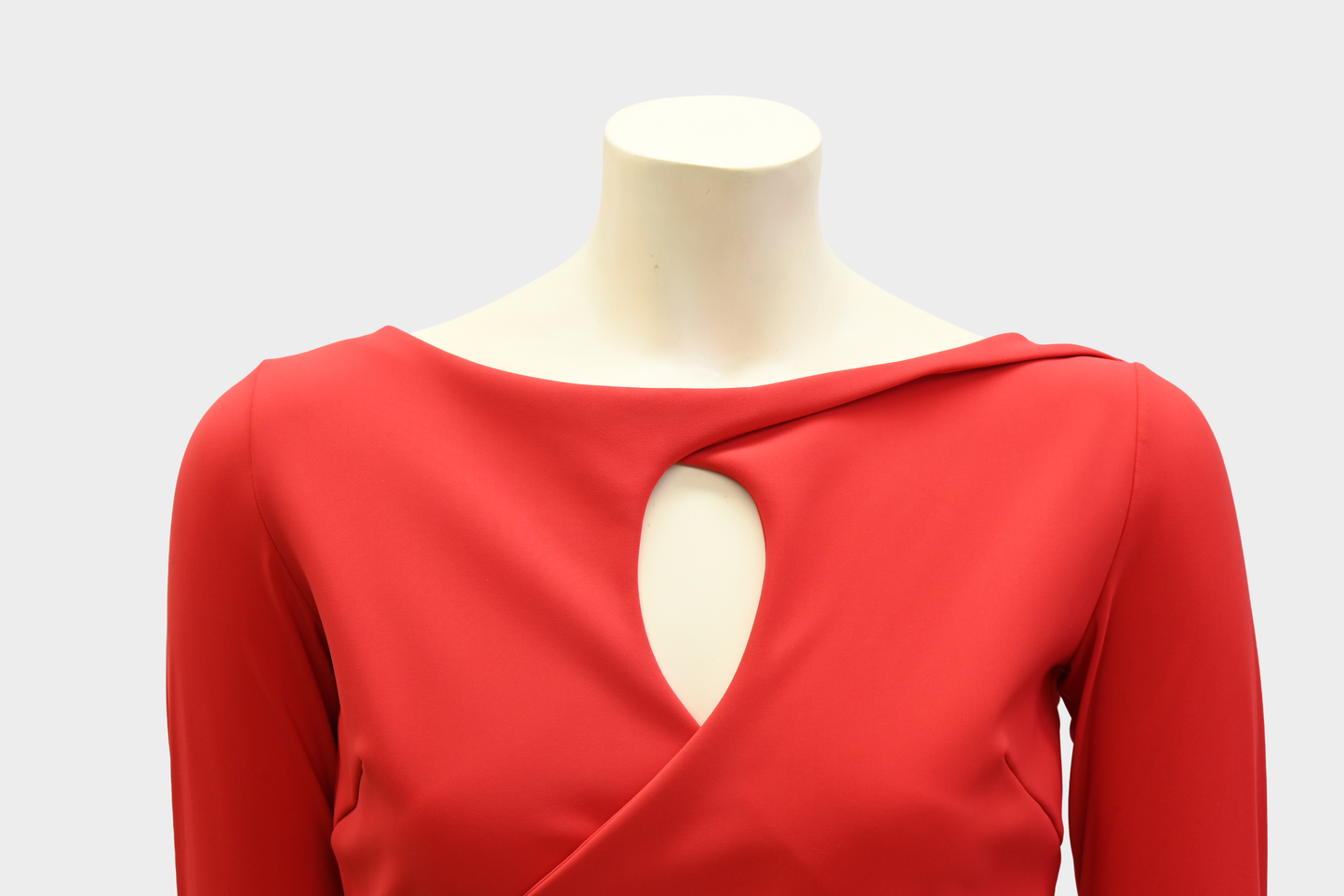 Chiara Boni La Petite Robe Red Keyhole Neck Dress NWT