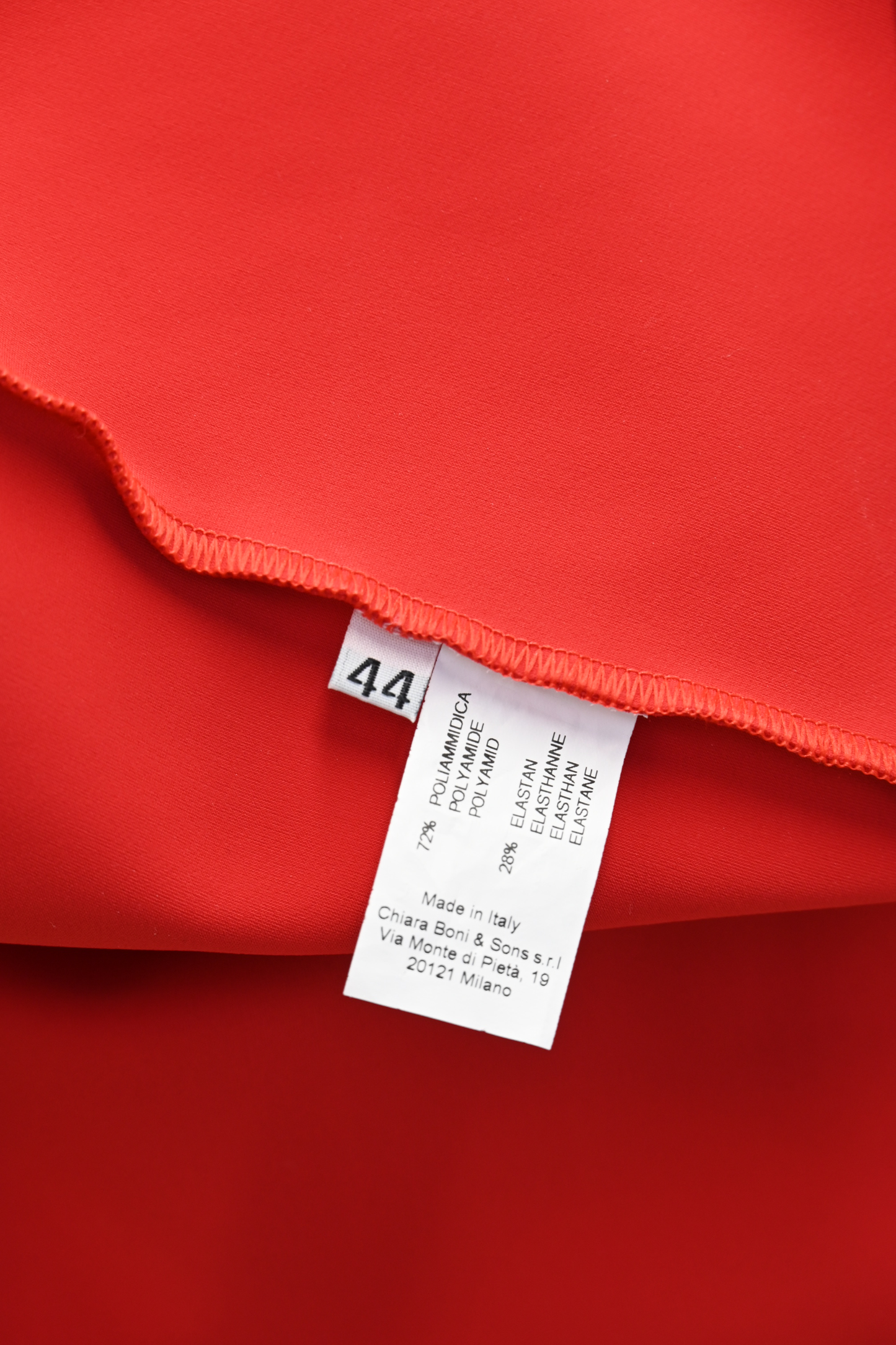 Chiara Boni La Petite Robe Red Keyhole Neck Dress NWT
