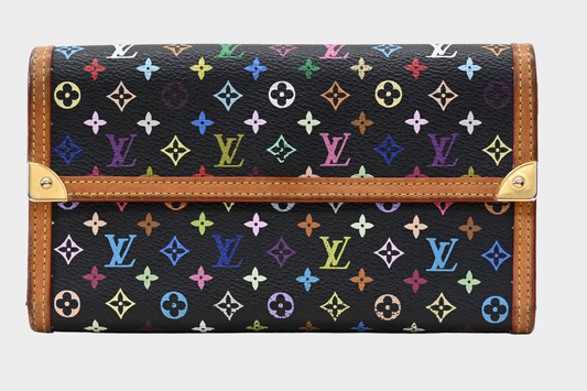 Louis Vuitton Monogram Multicolor Porte Tresor Inernational Wallet