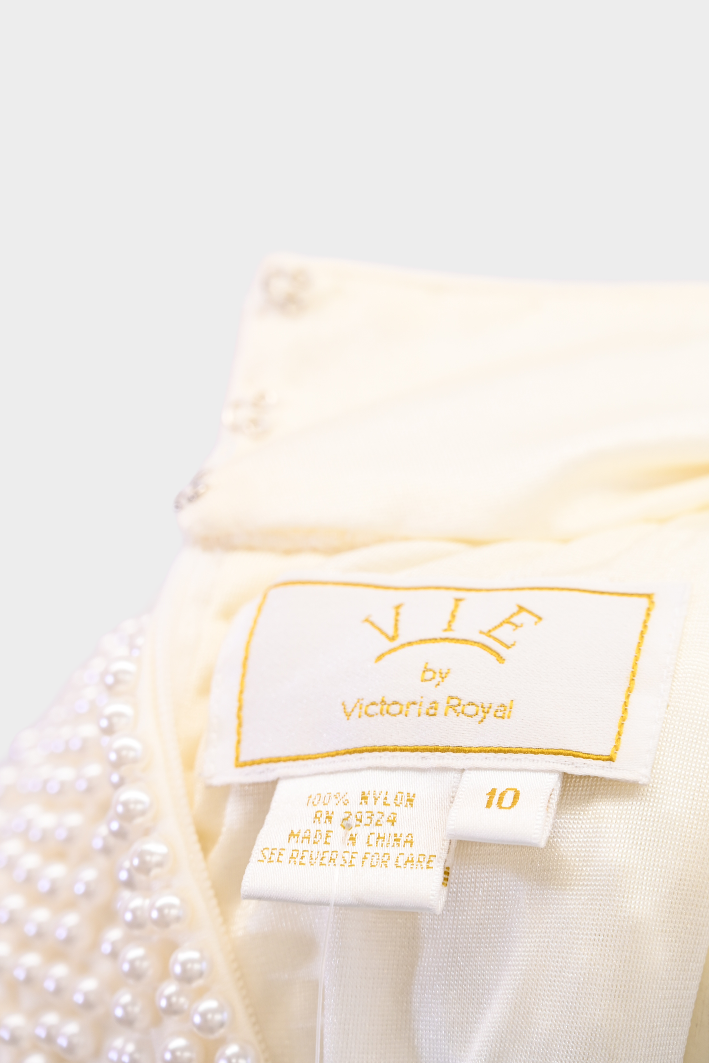 Vie by Victoria Royal 100% Silk Beaded Two Piece Evening Set