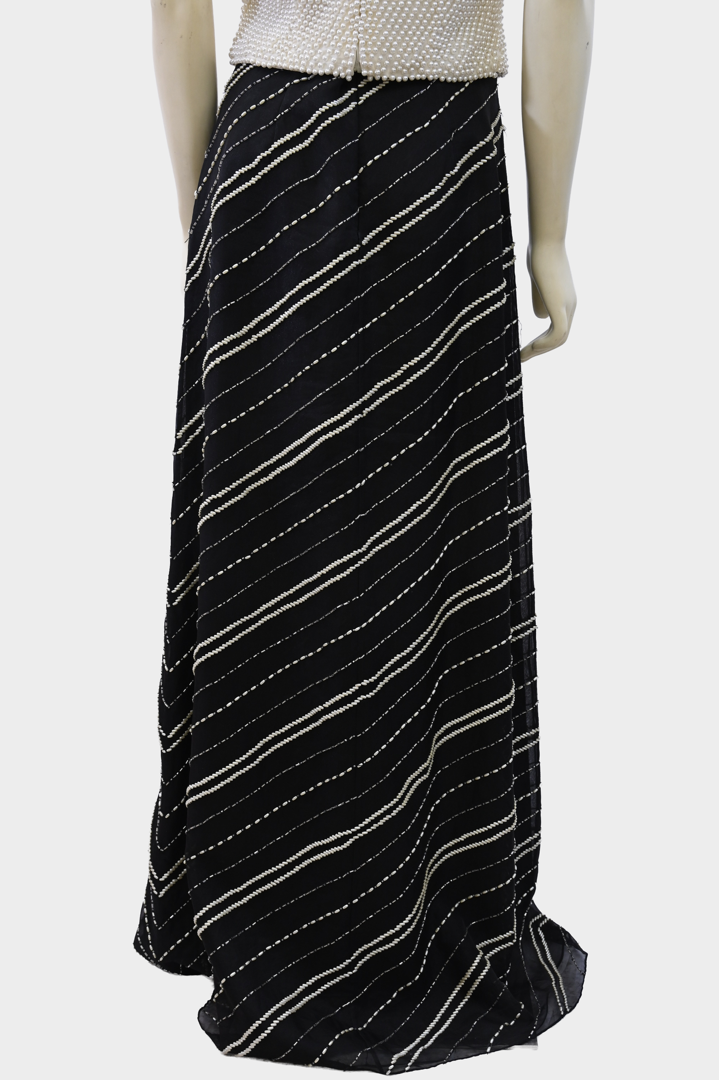 Vie by Victoria Royal 100% Silk Beaded Two Piece Evening Set
