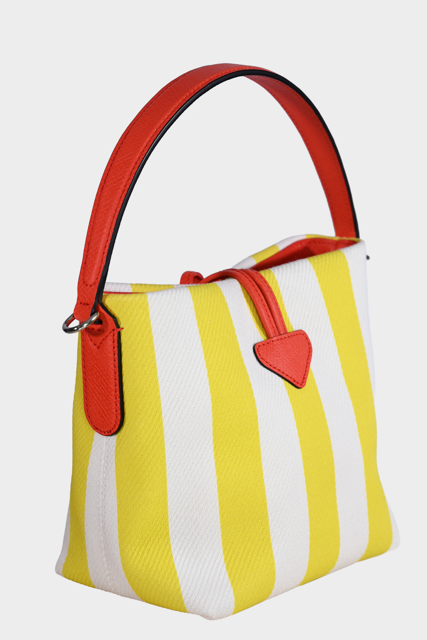 Longchamp Roseau Essential XS Striped Canvas Bucket Bag