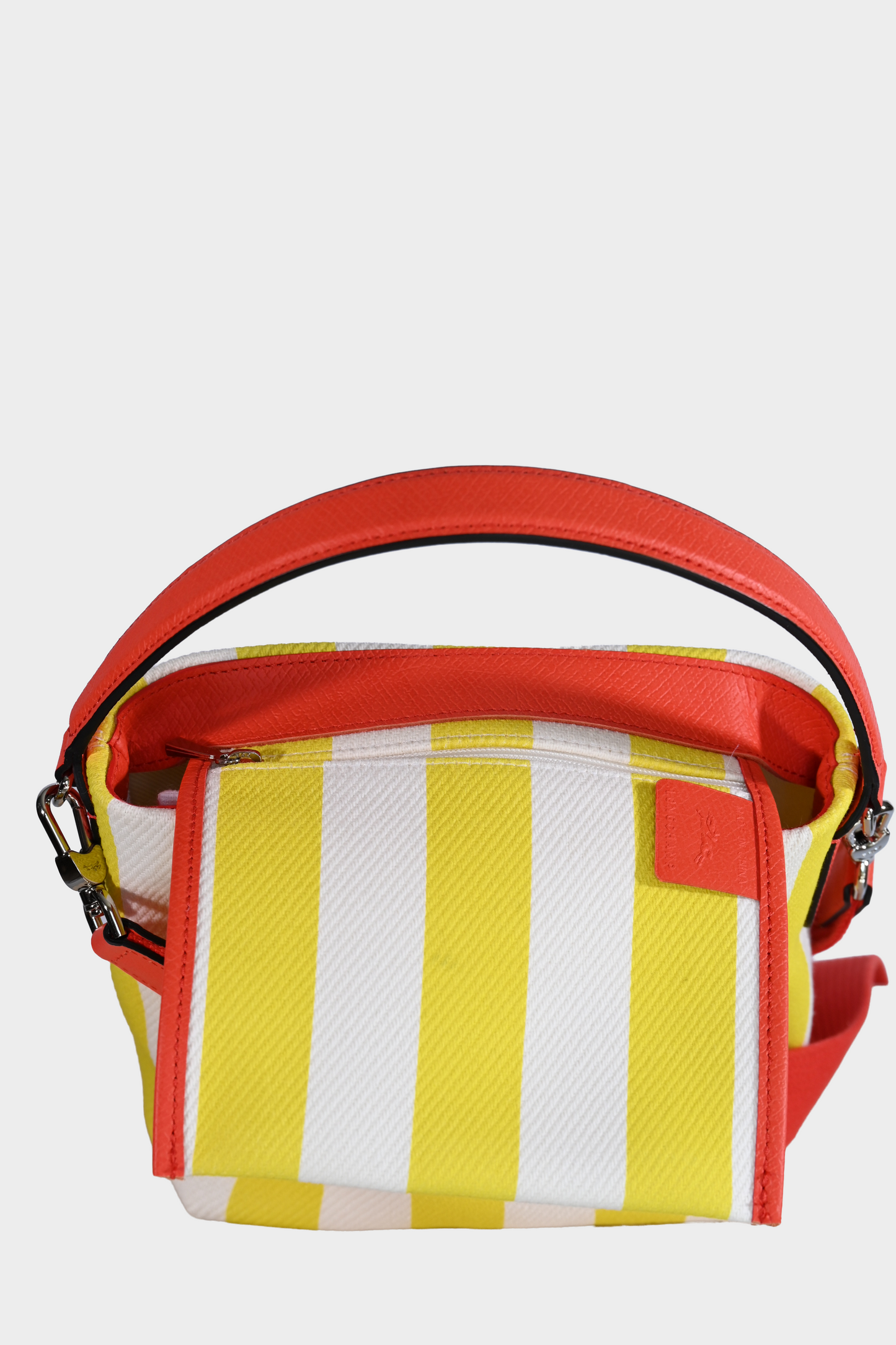 Longchamp Roseau Essential XS Striped Canvas Bucket Bag
