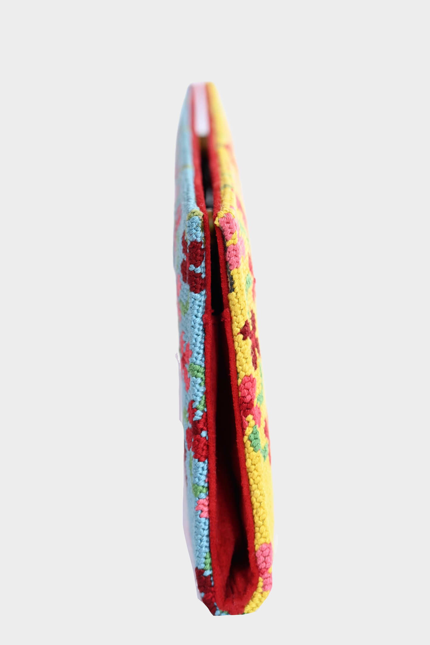 Lulu Guinness Floral Needlepoint Tapestry Clutch Bag