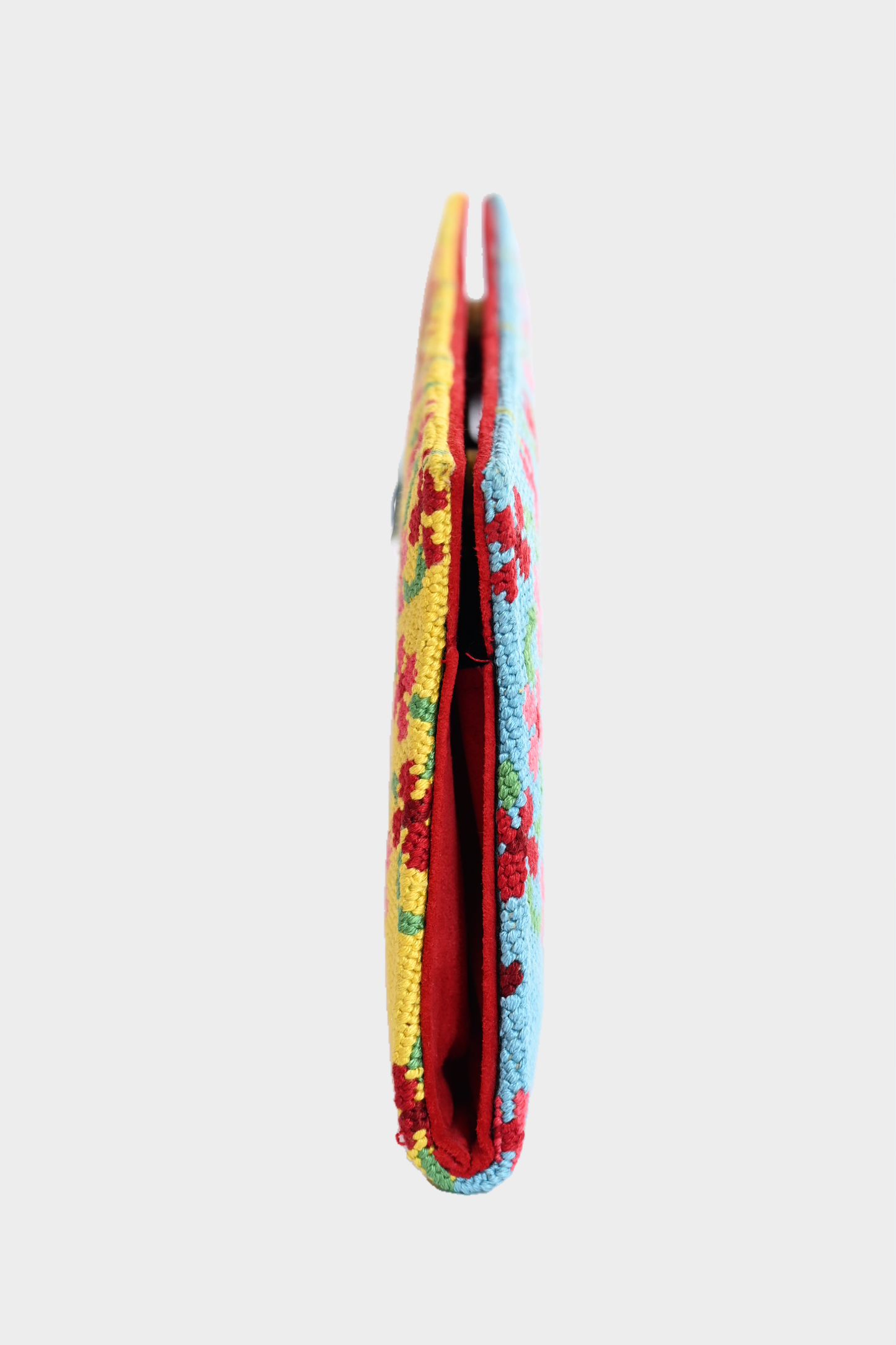 Lulu Guinness Floral Needlepoint Tapestry Clutch Bag