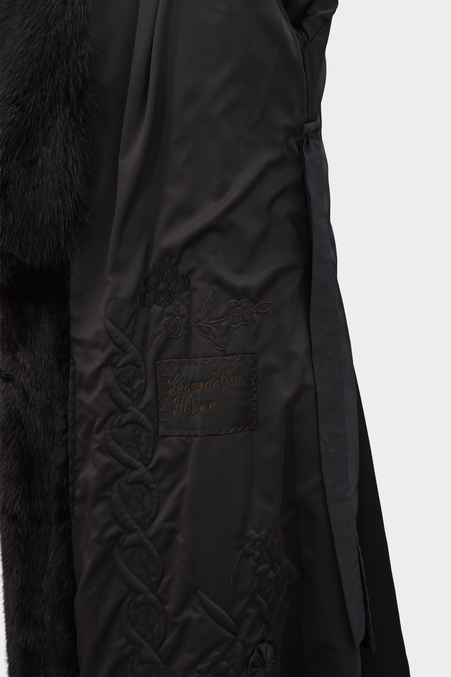 Mink Full Length Coat with Fox Fur Collar