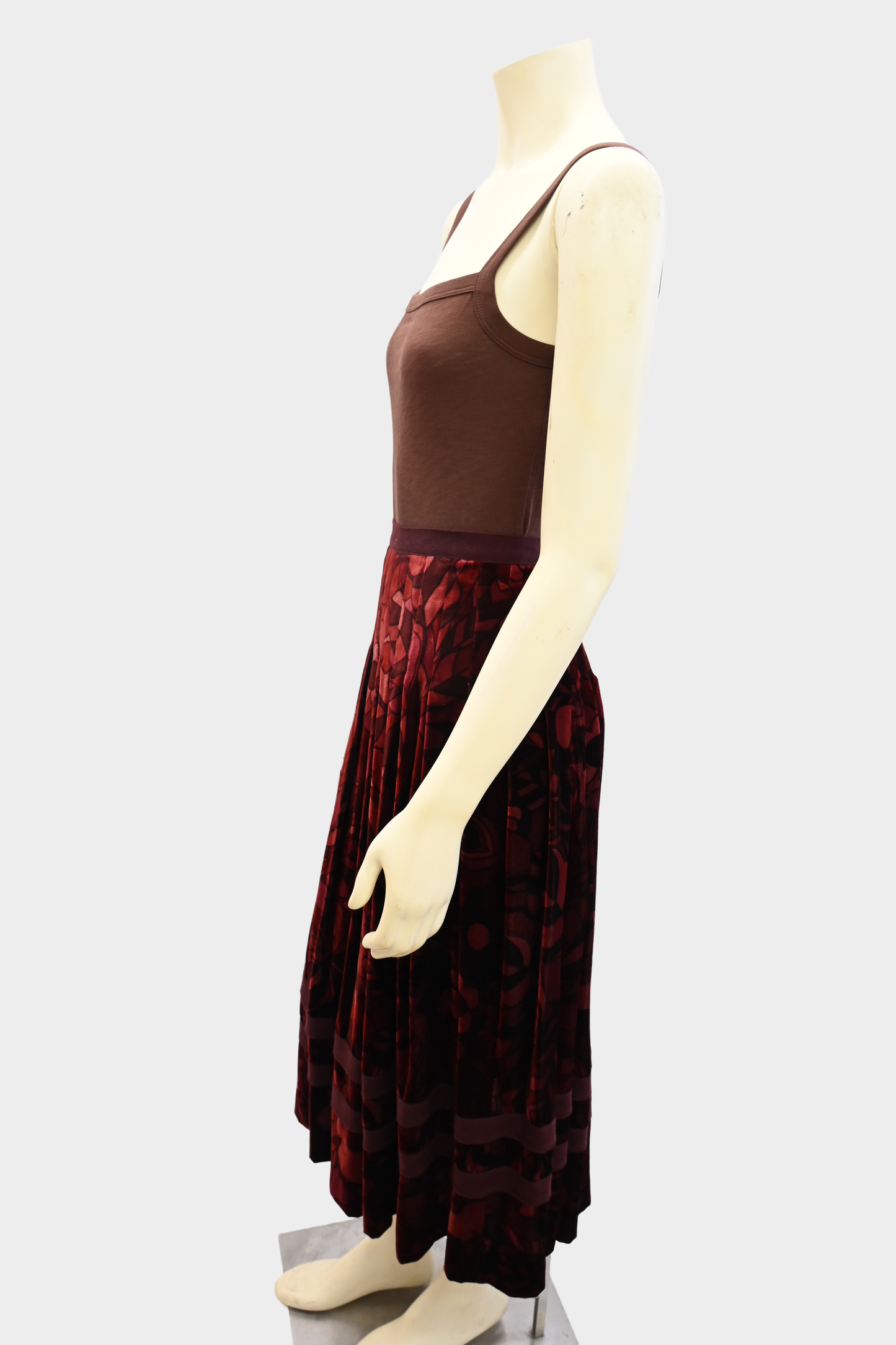 Marc Jacobs Burgundy Velvet Midi Skirt NWT