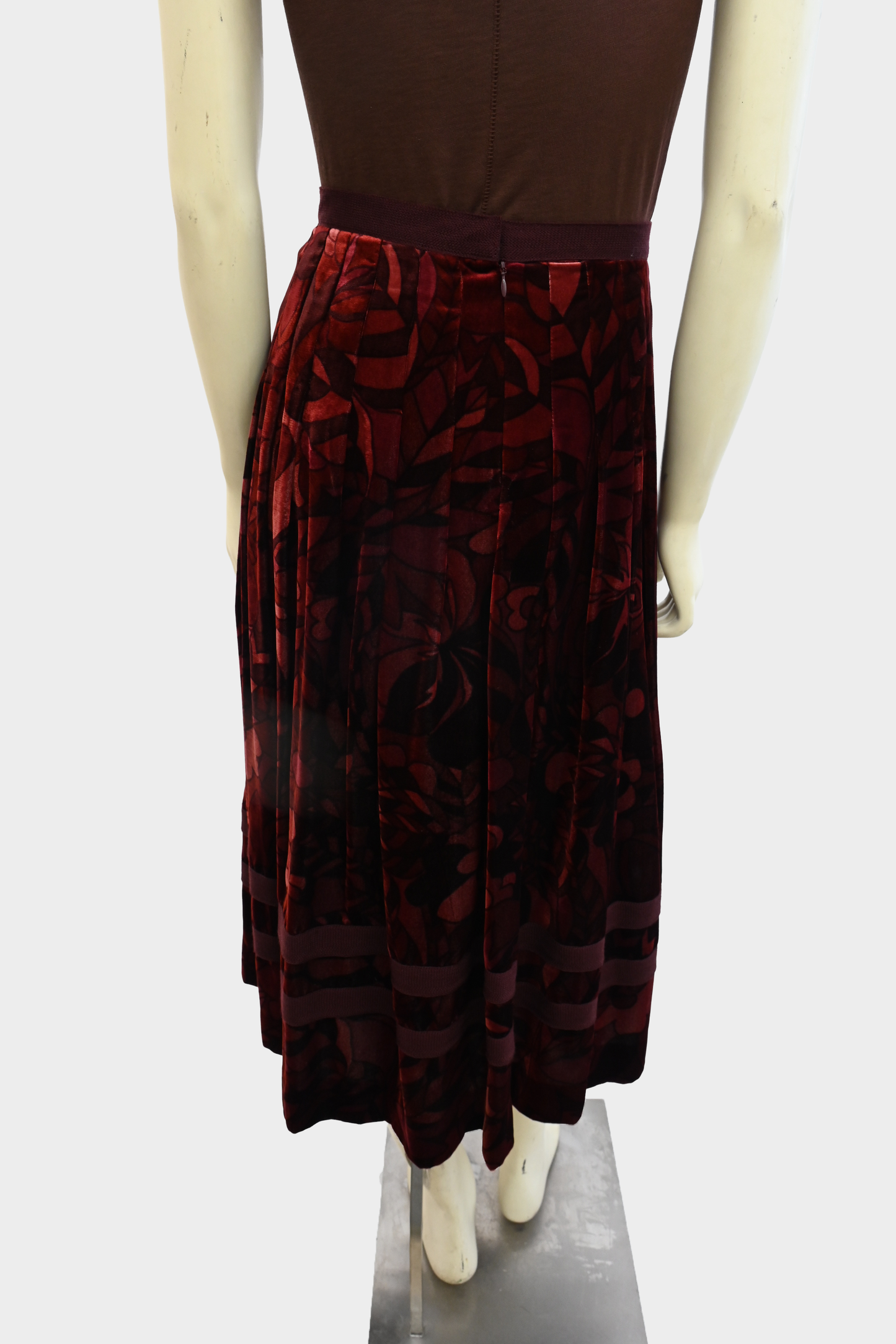 Marc Jacobs Burgundy Velvet Midi Skirt NWT