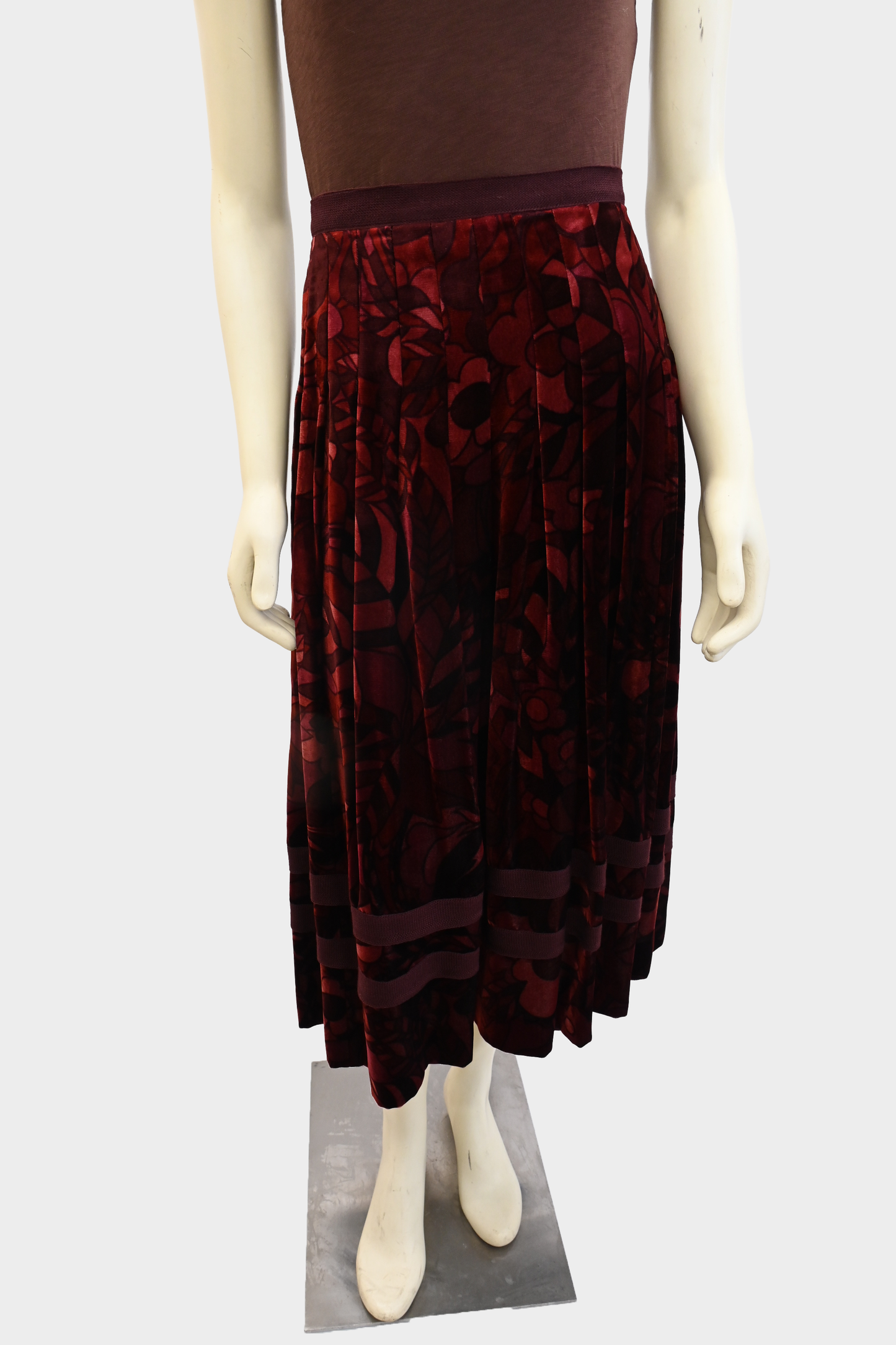 Marc Jacobs Burgundy Velvet Midi Skirt NWT