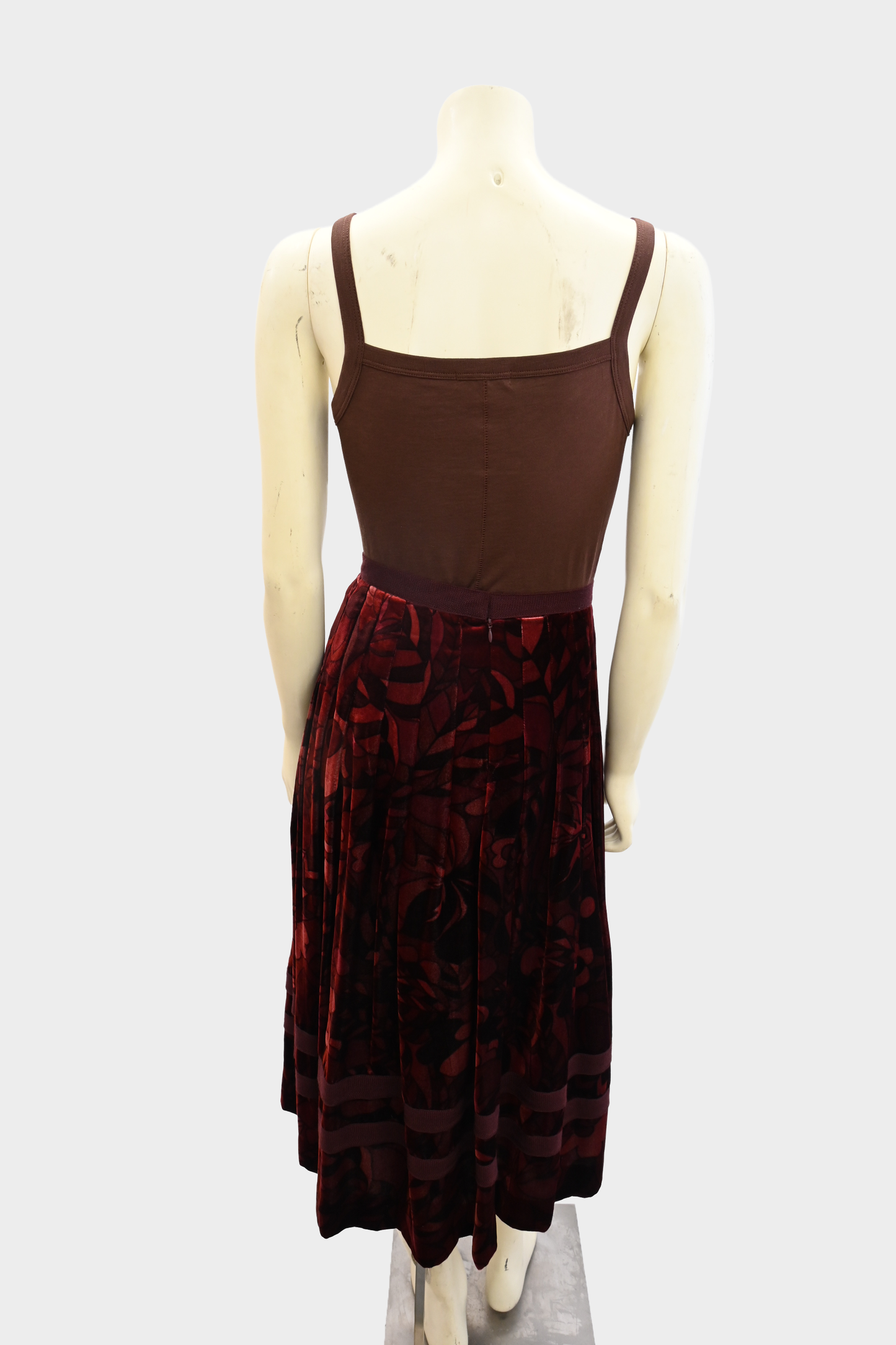 Marc Jacobs Burgundy Velvet Midi Skirt NWT