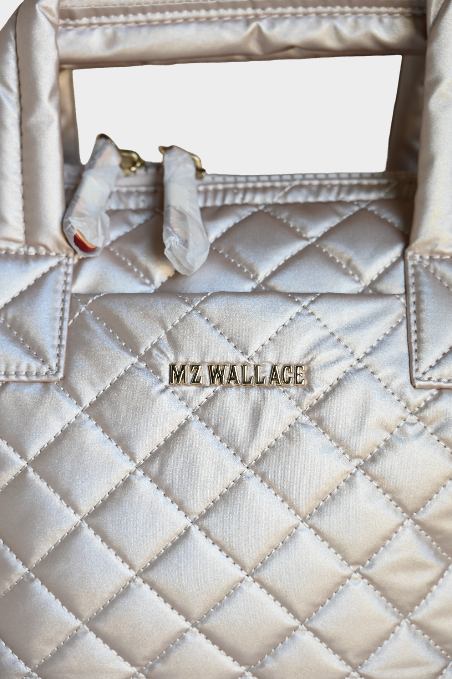 MZ Wallace Small Sutton Deluxe Rose Gold Quilted Tote NWT