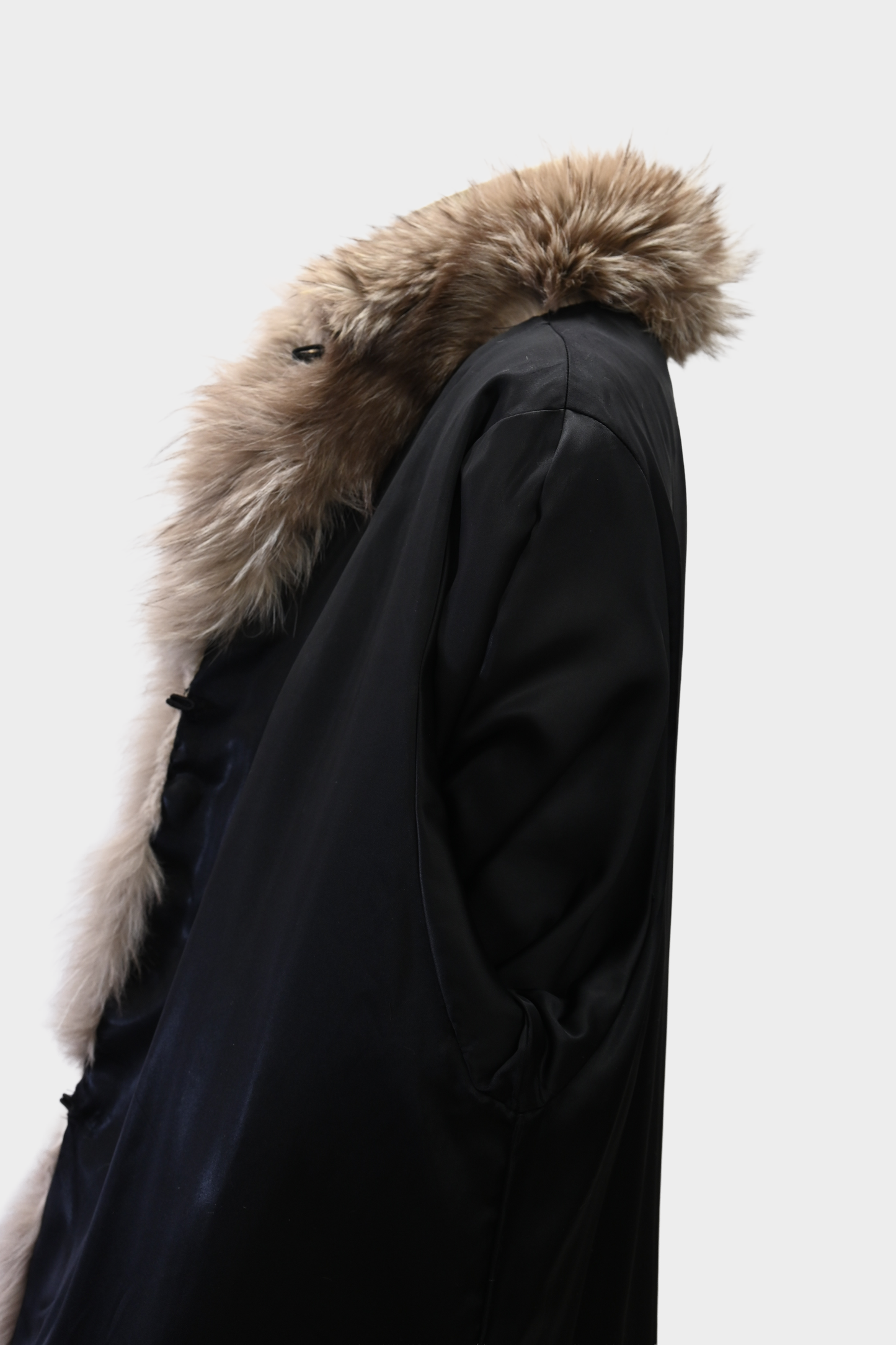 Mink Coat with Silver Fox Tuxedo Trim