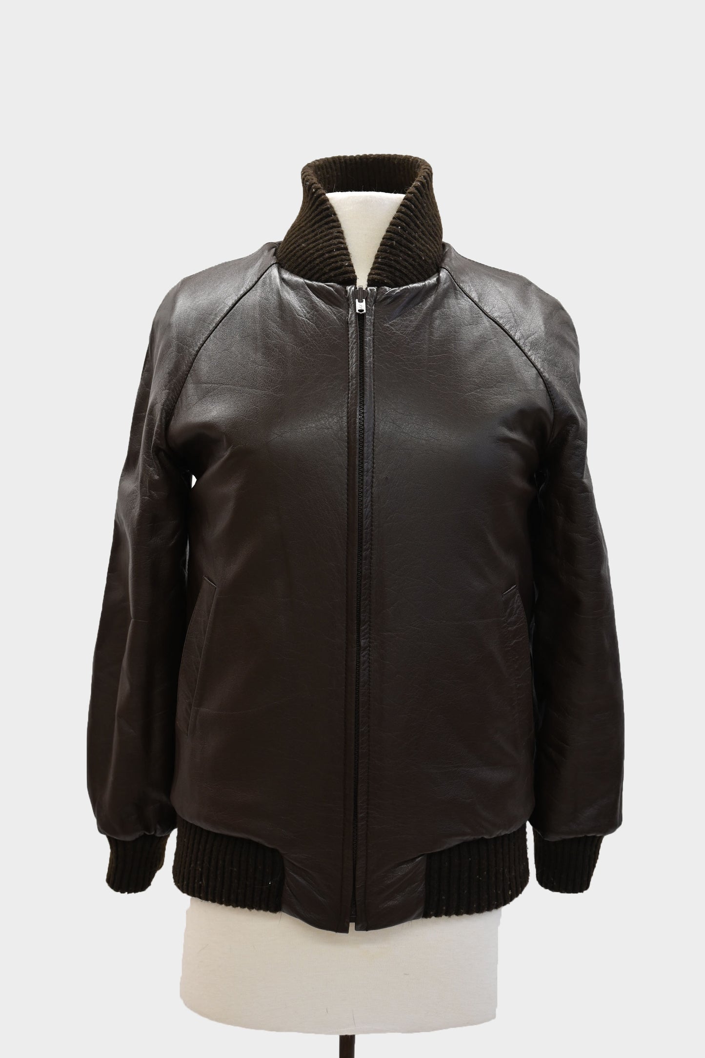 Mink & Leather Bomber Jacket