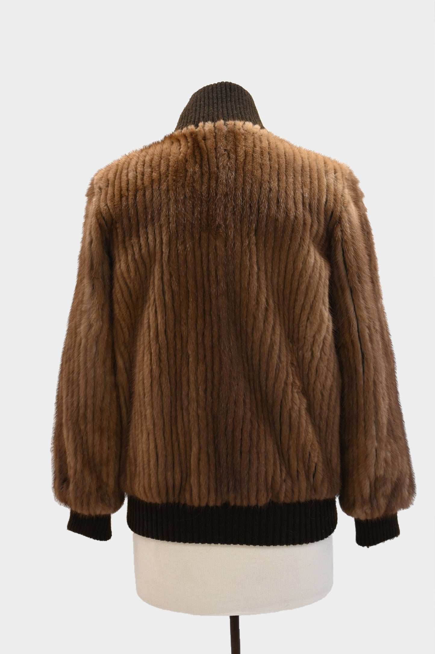 Mink & Leather Bomber Jacket