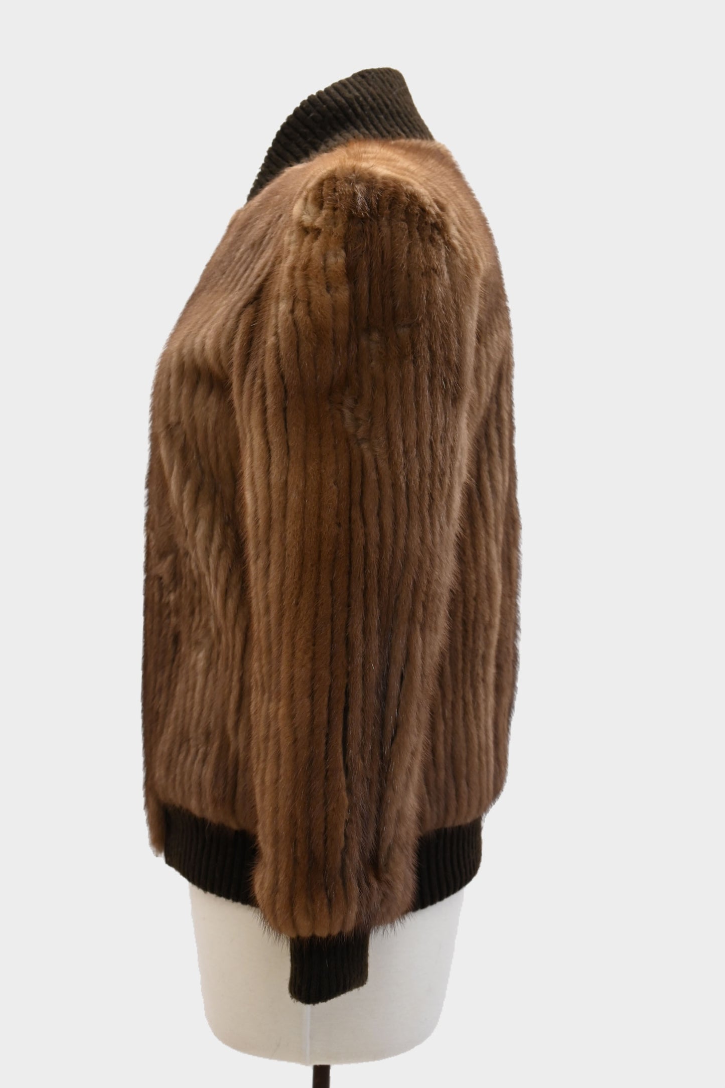 Mink & Leather Bomber Jacket