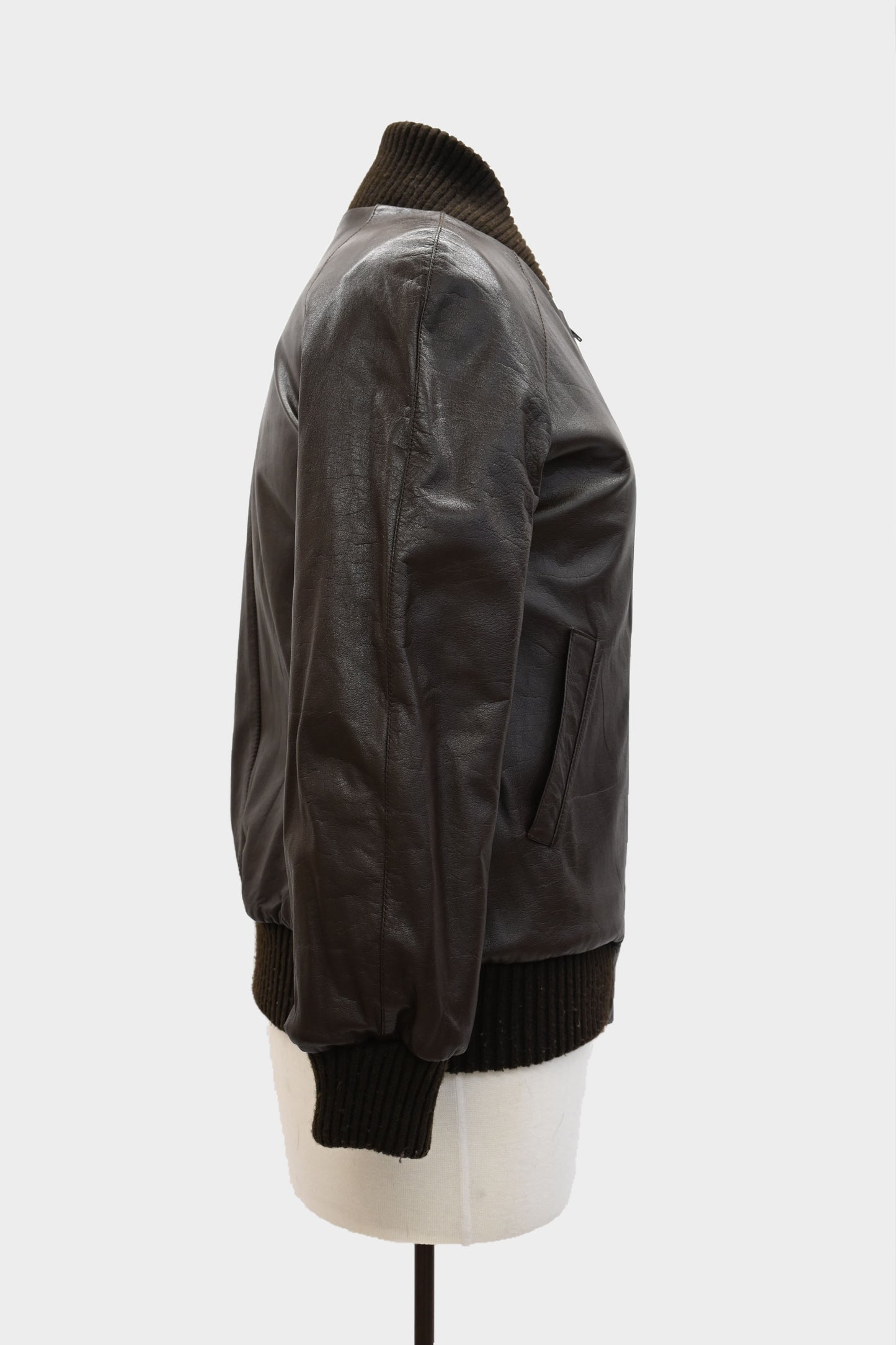 Mink & Leather Bomber Jacket