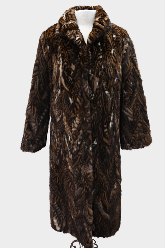 Natural Tone Mink Fur Coat