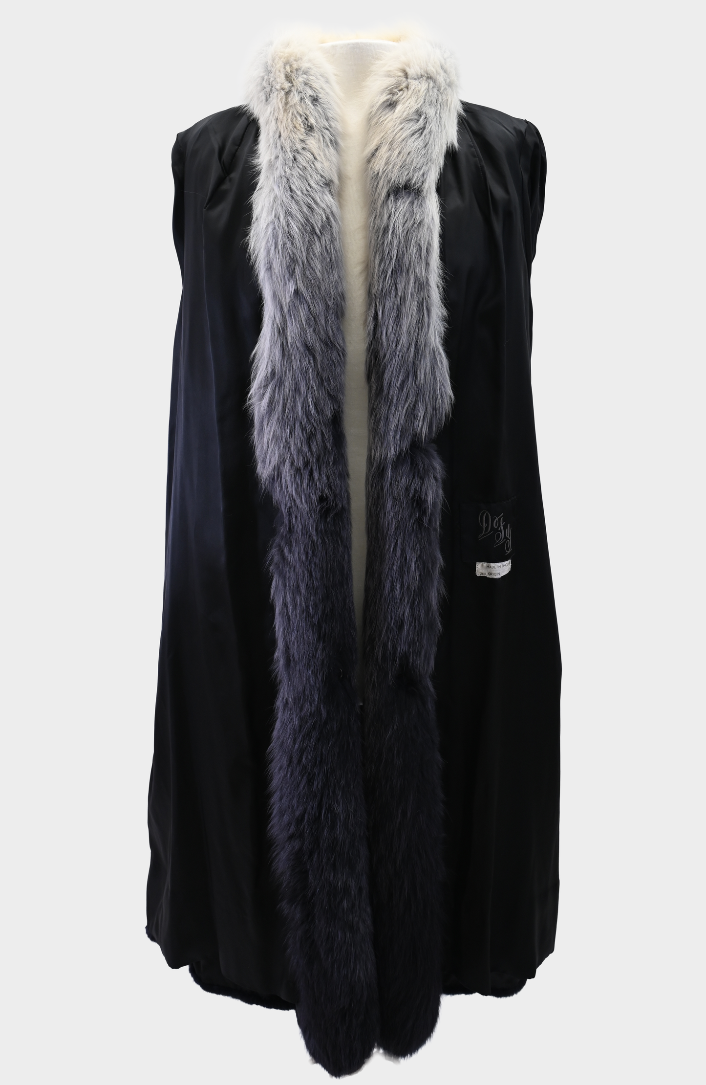 Ombré Mink and Fox Fur Coat