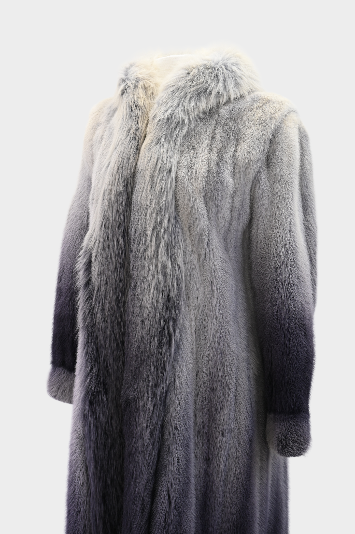 Ombré Mink and Fox Fur Coat