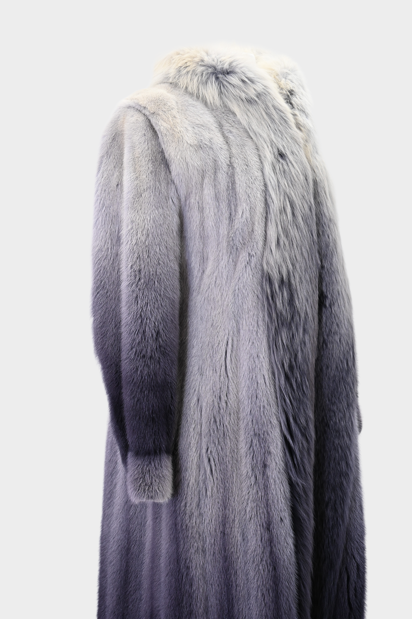 Ombré Mink and Fox Fur Coat