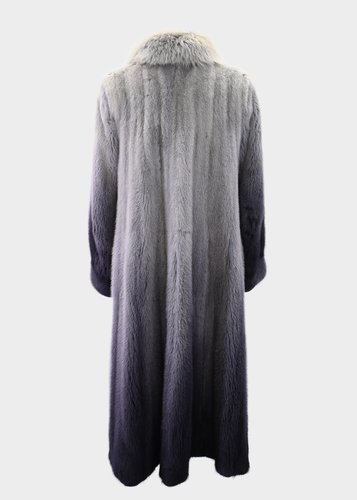 Ombré Mink and Fox Fur Coat