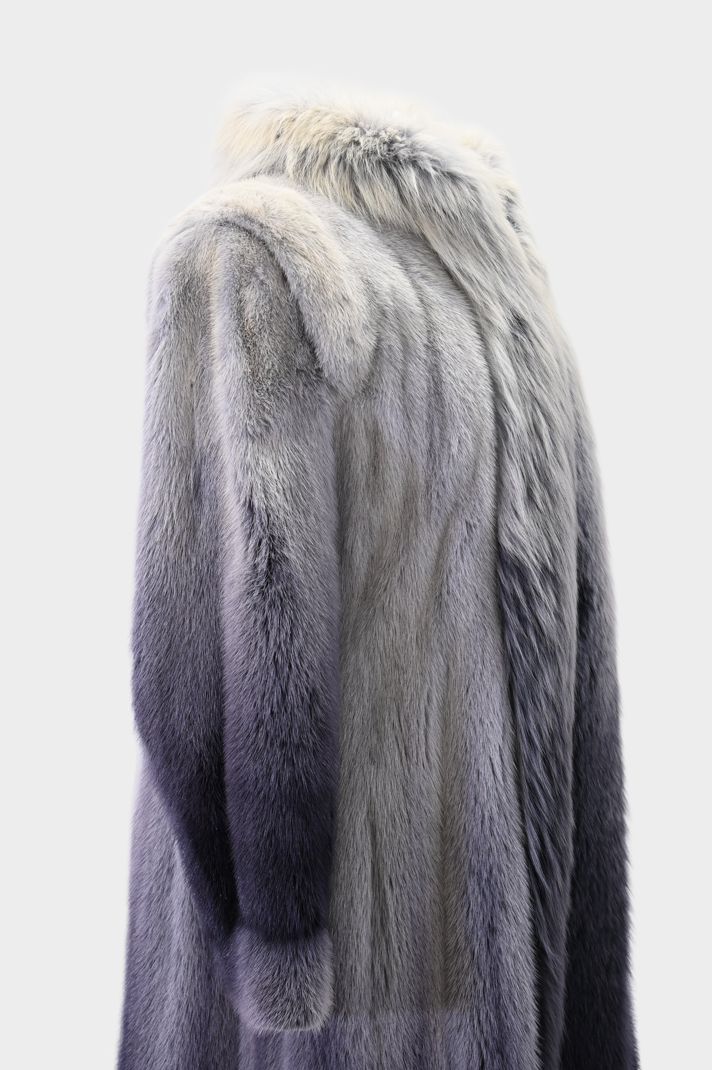 Ombré Mink and Fox Fur Coat