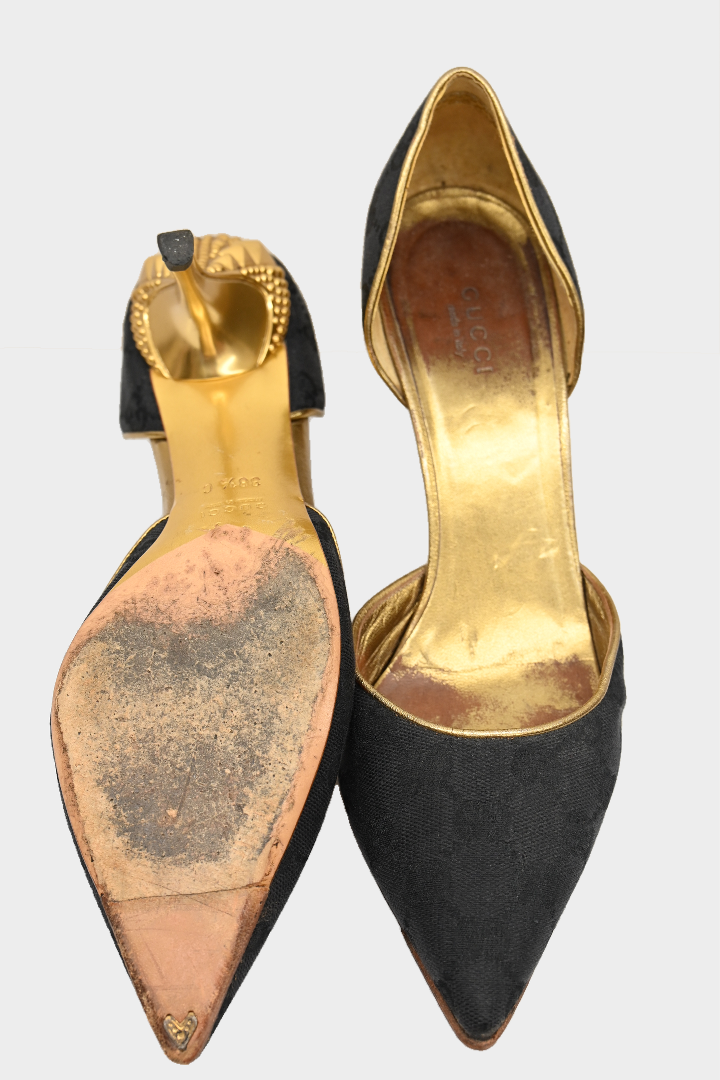 Gucci GG Canvas D'Orsay Pumps
