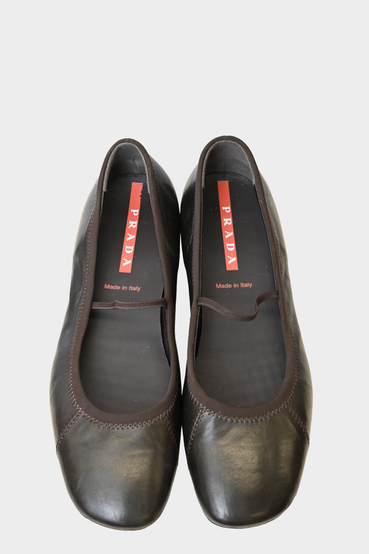 Prada Mary Jane Ballet Flats