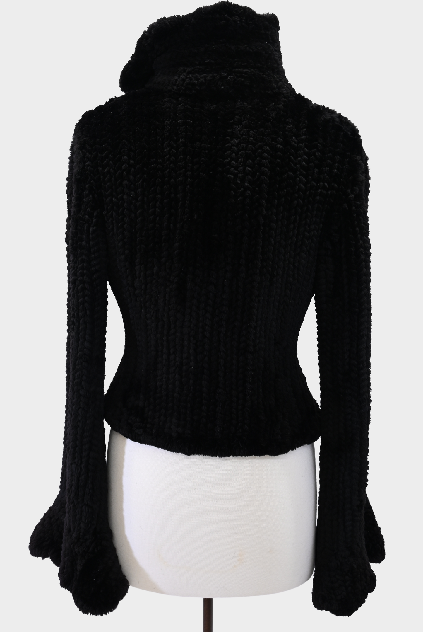 Rabbit Fur Scalloped Jacket