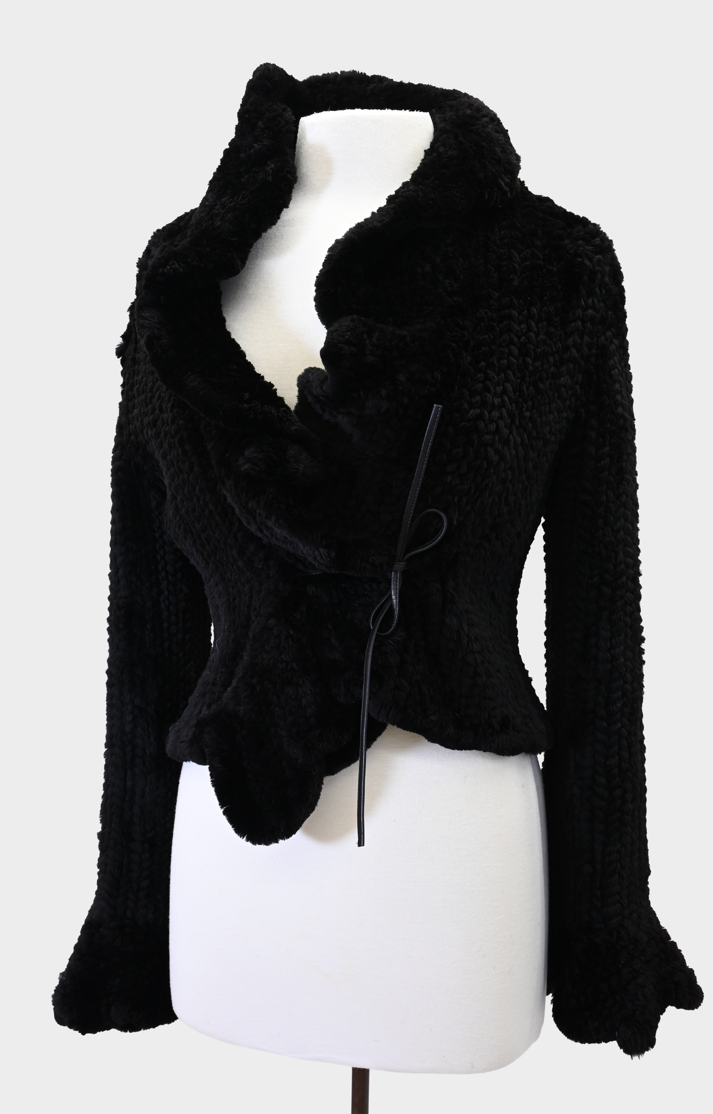 Rabbit Fur Scalloped Jacket