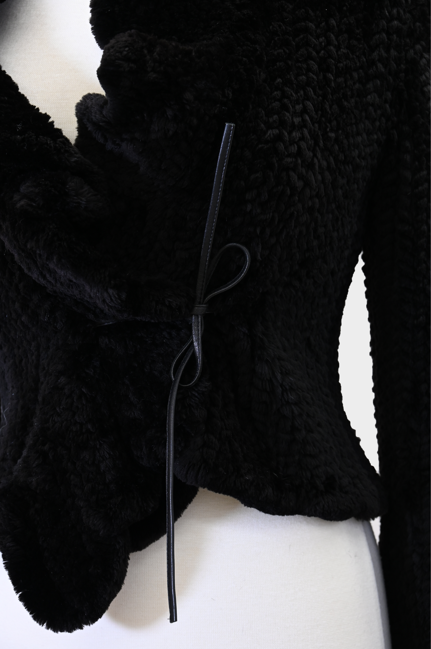 Rabbit Fur Scalloped Jacket