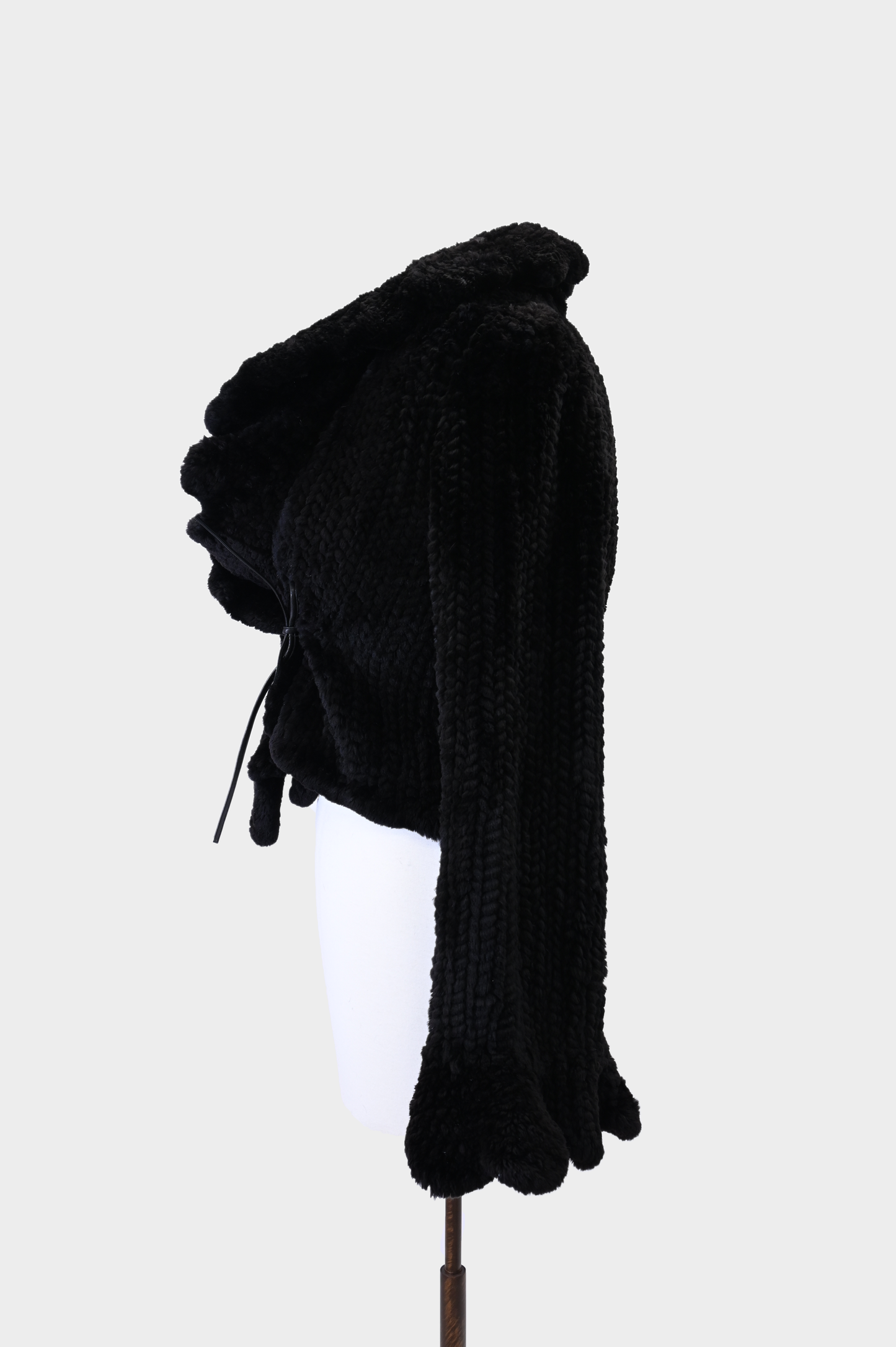 Rabbit Fur Scalloped Jacket