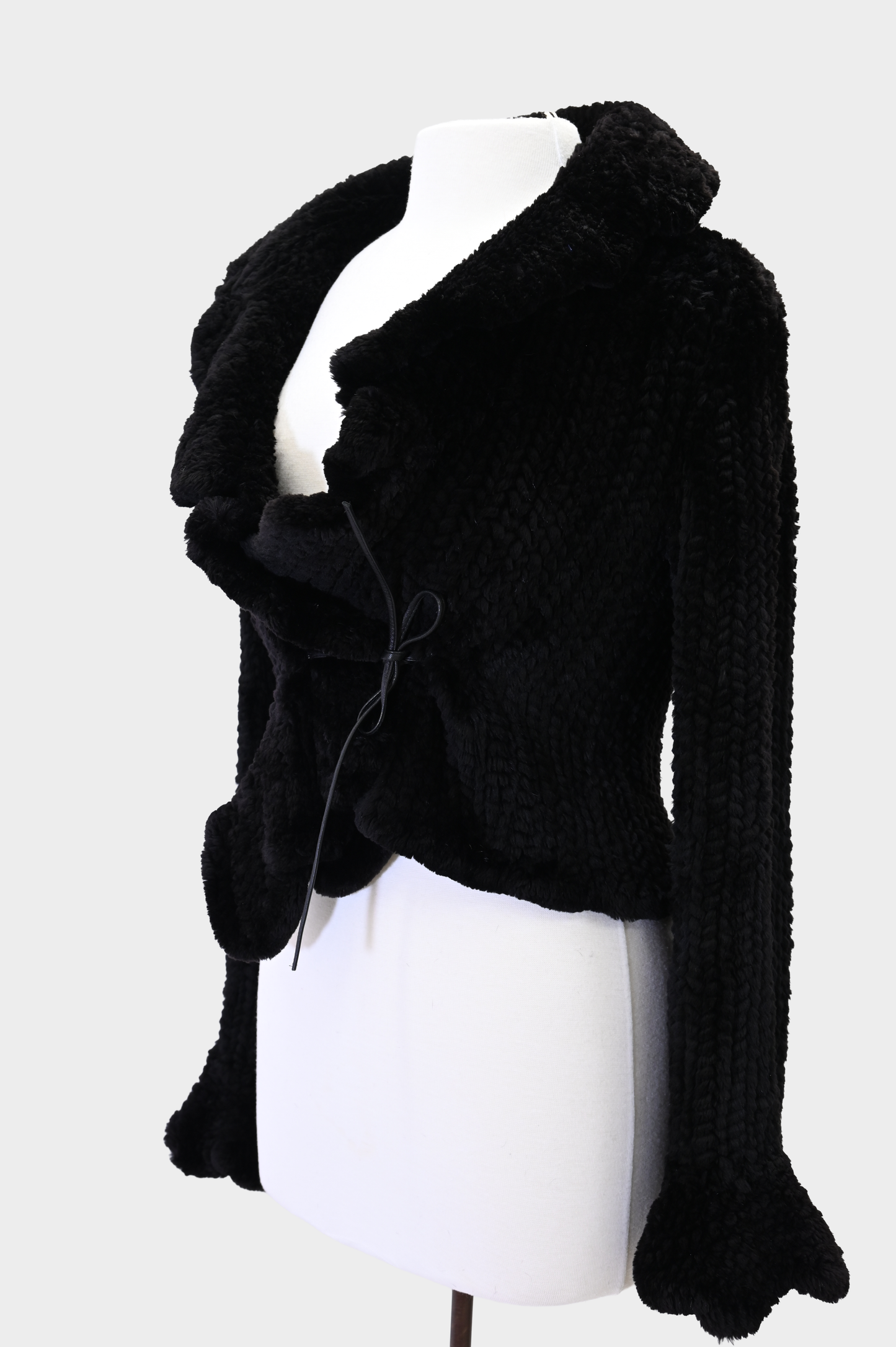 Rabbit Fur Scalloped Jacket