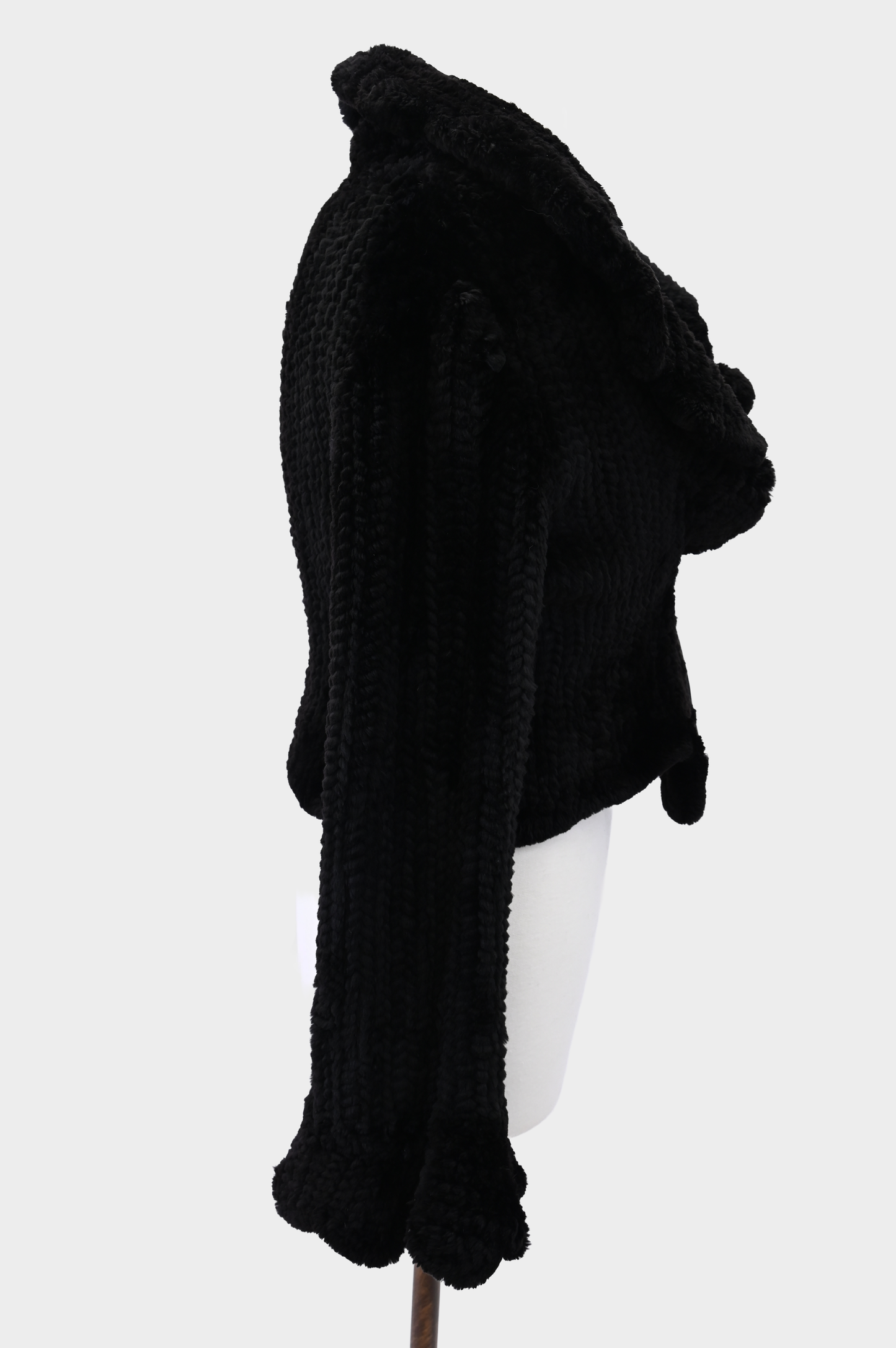 Rabbit Fur Scalloped Jacket