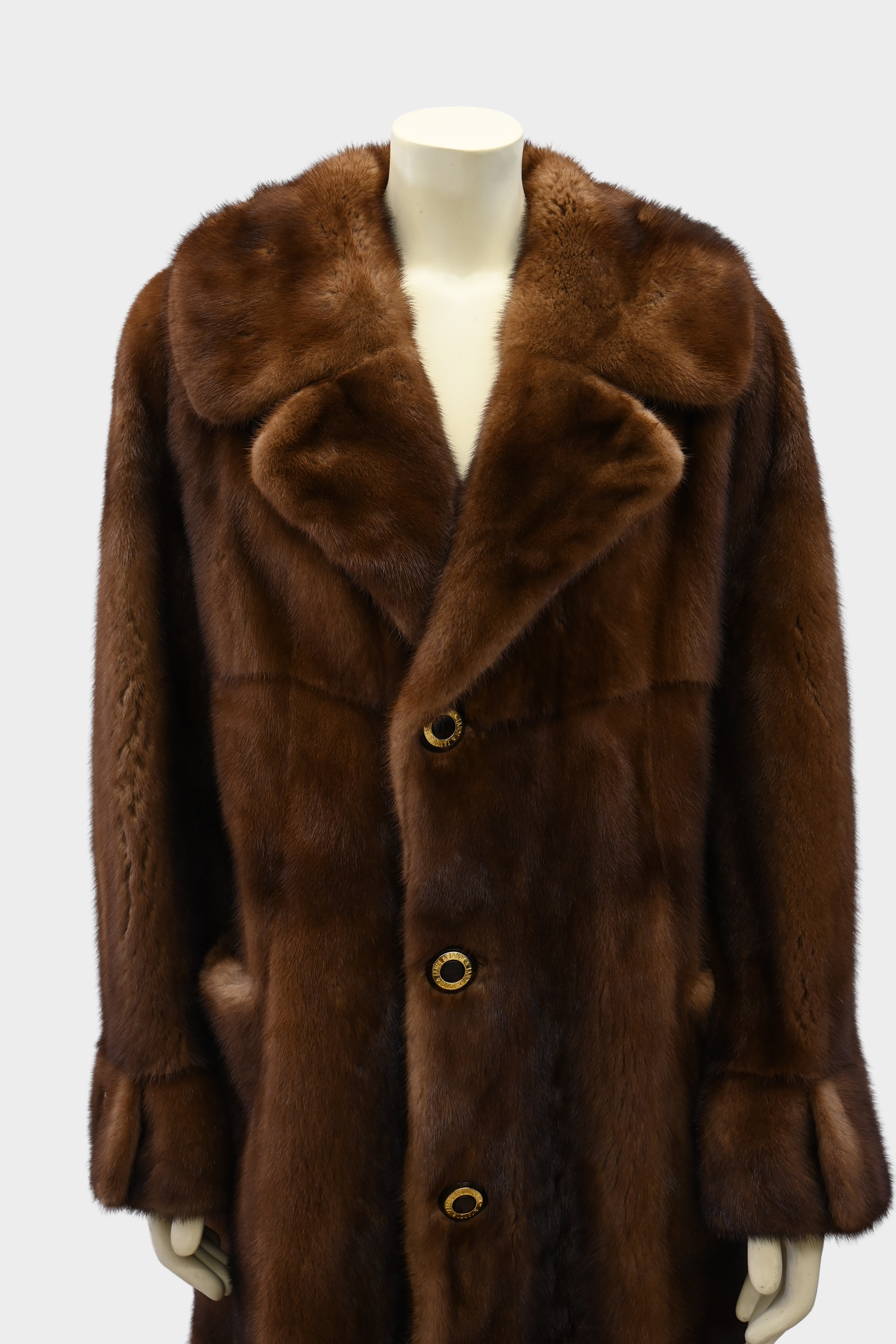 Mink Fur and Snakeprint Reversible Coat