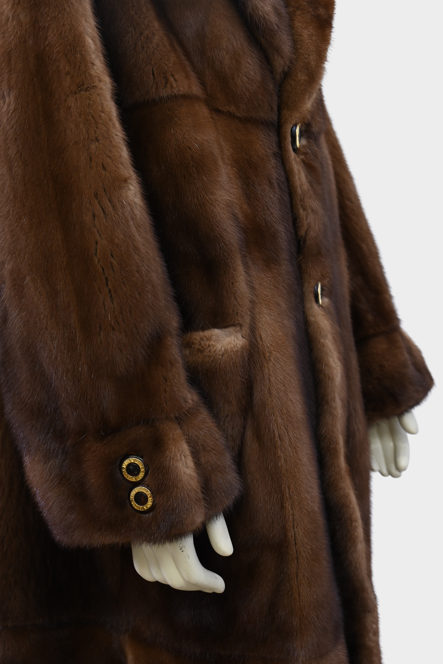 Mink Fur and Snakeprint Reversible Coat