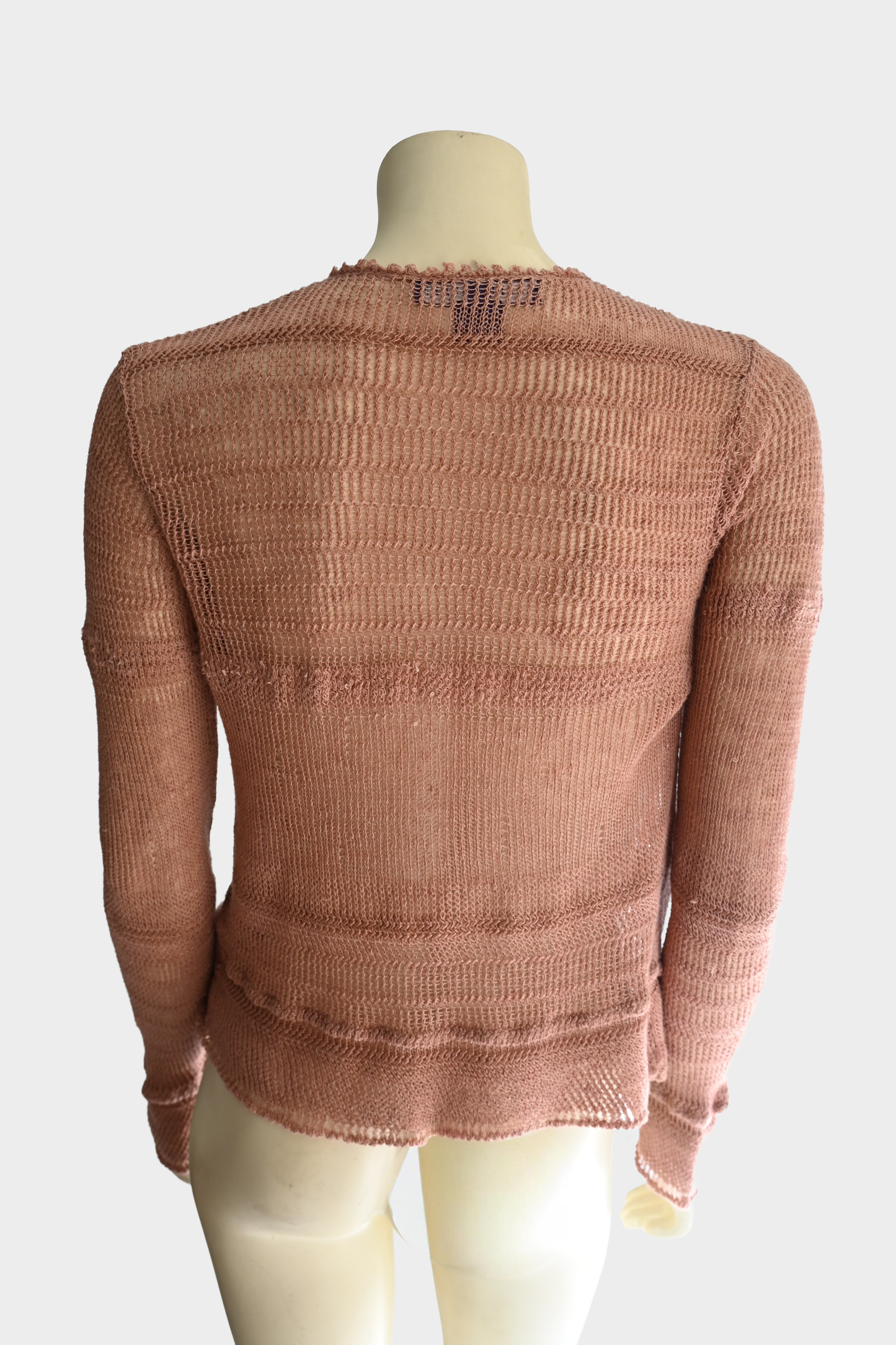 Ralph Lauren Purple Label 100% Linen Open Knit Tie Front Cardigan