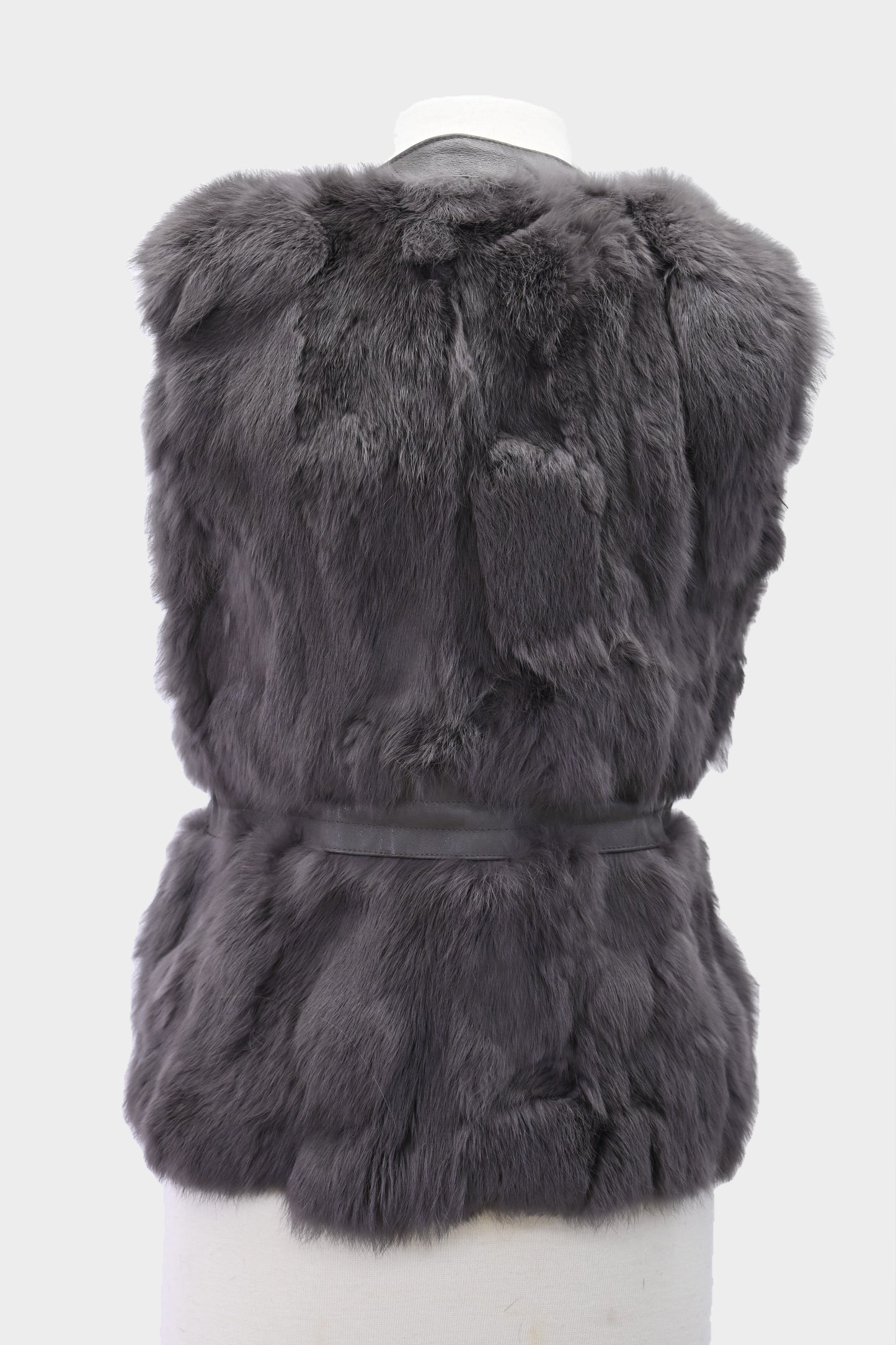 Rabbit Fur & Leather Vest